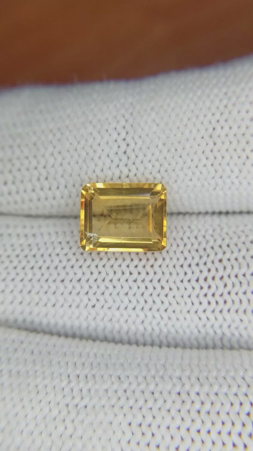 2.98 Ct. Citrine from Brazil Size Video