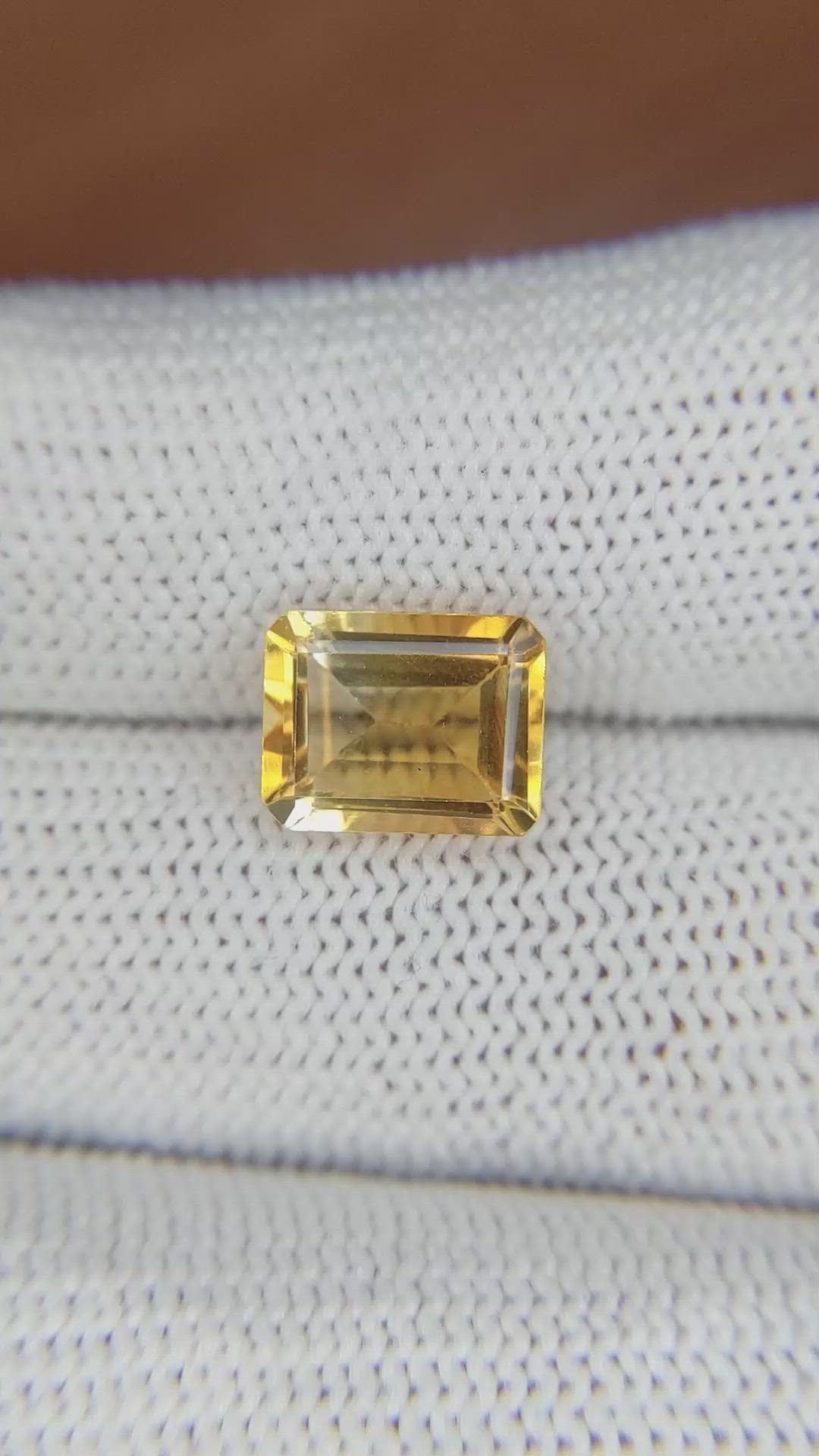 3.10 Ct. Citrine from Brazil Size Video