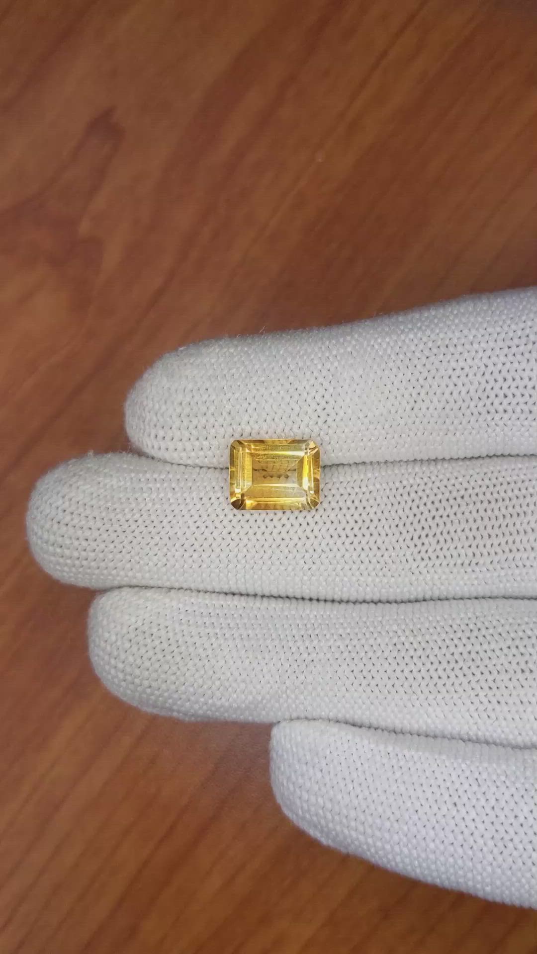 3.10 Ct. Citrine from Brazil Size Video