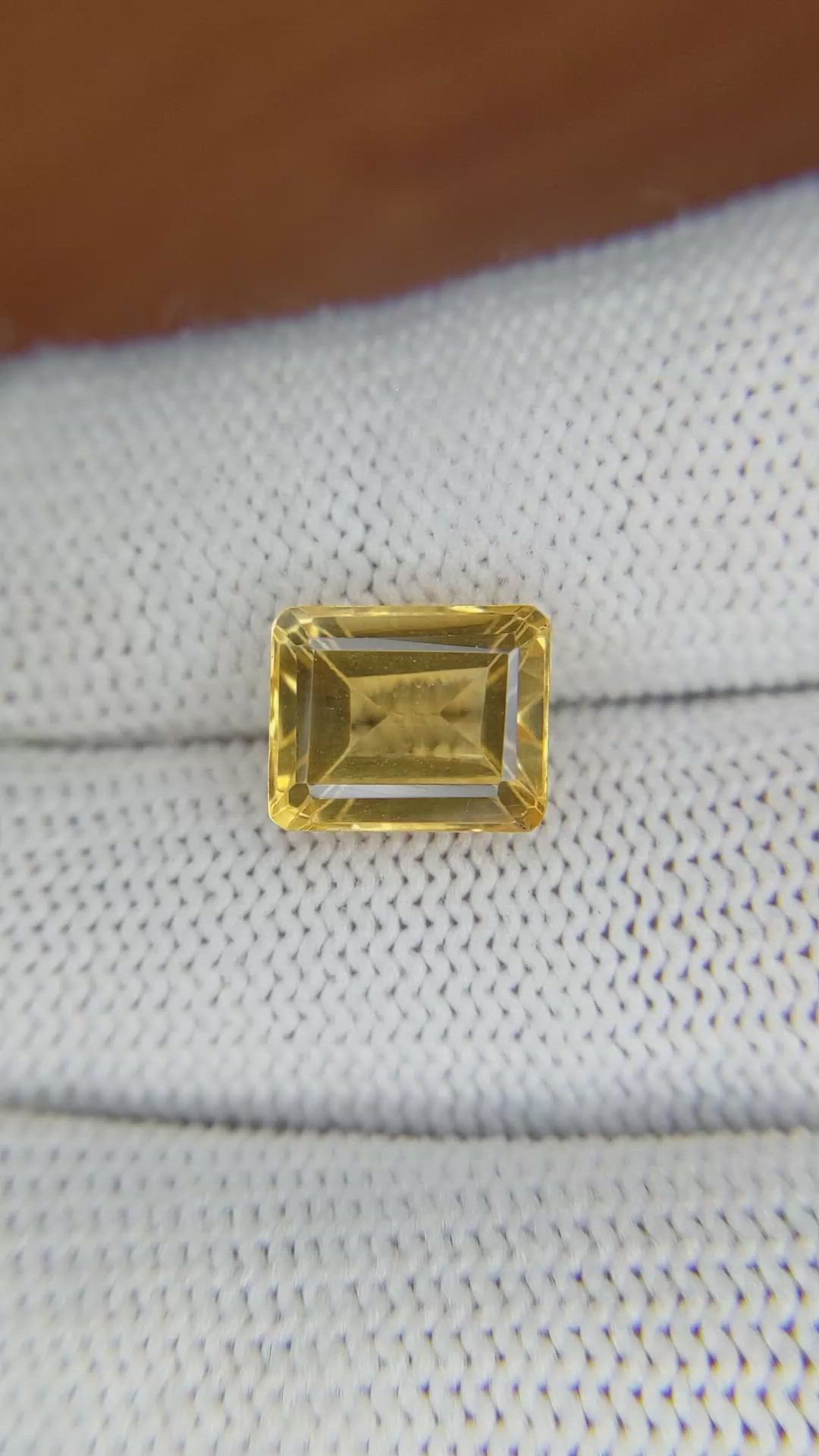 3.56 Ct. Citrine from Brazil Size Video