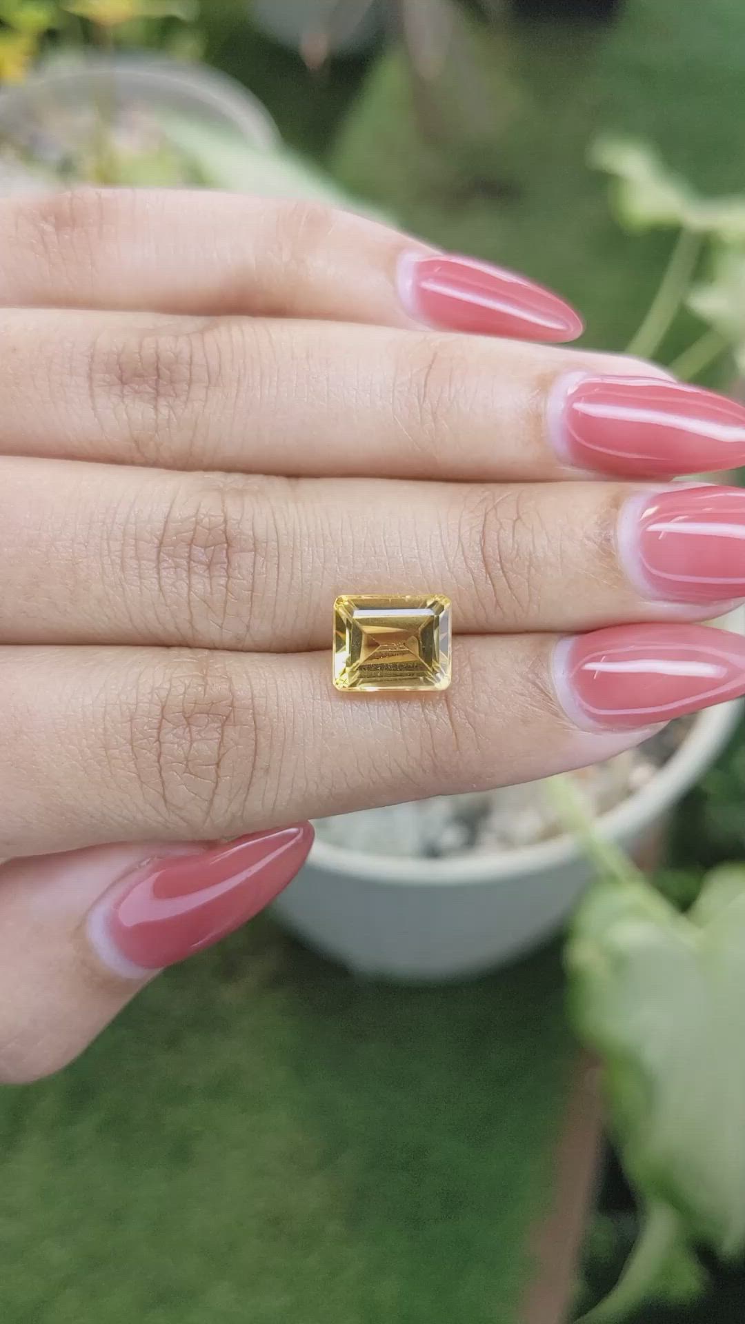 3.56 Ct. Citrine from Brazil Size Video