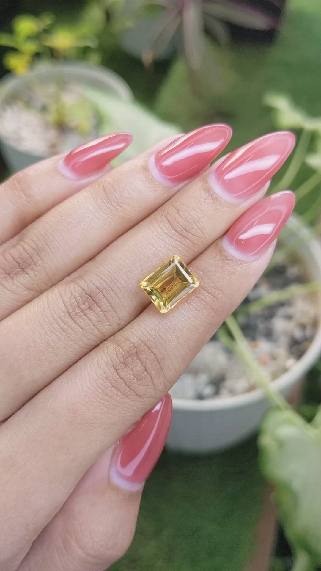 3.56 Ct. Citrine from Brazil Size Video