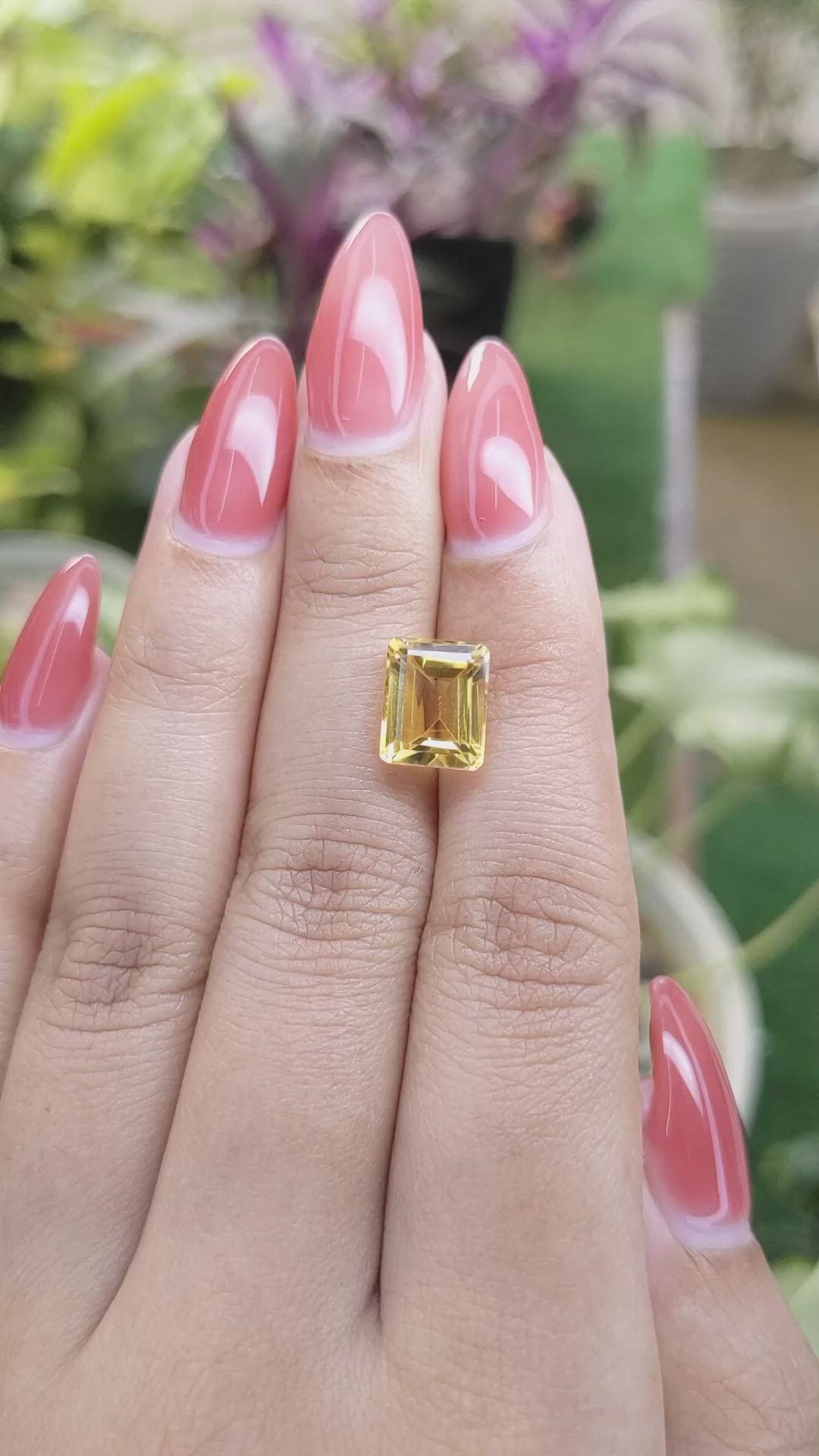3.56 Ct. Citrine from Brazil Size Video