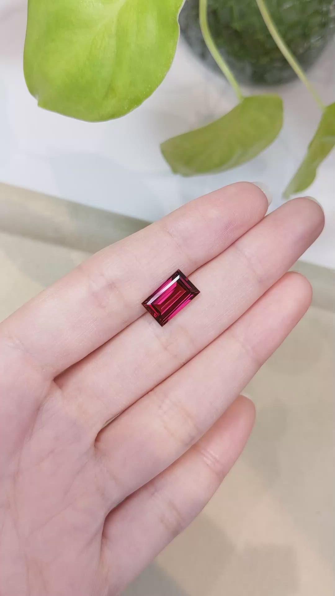 4.13 Ct. Rhodolite Garnet from Madagascar Size Video