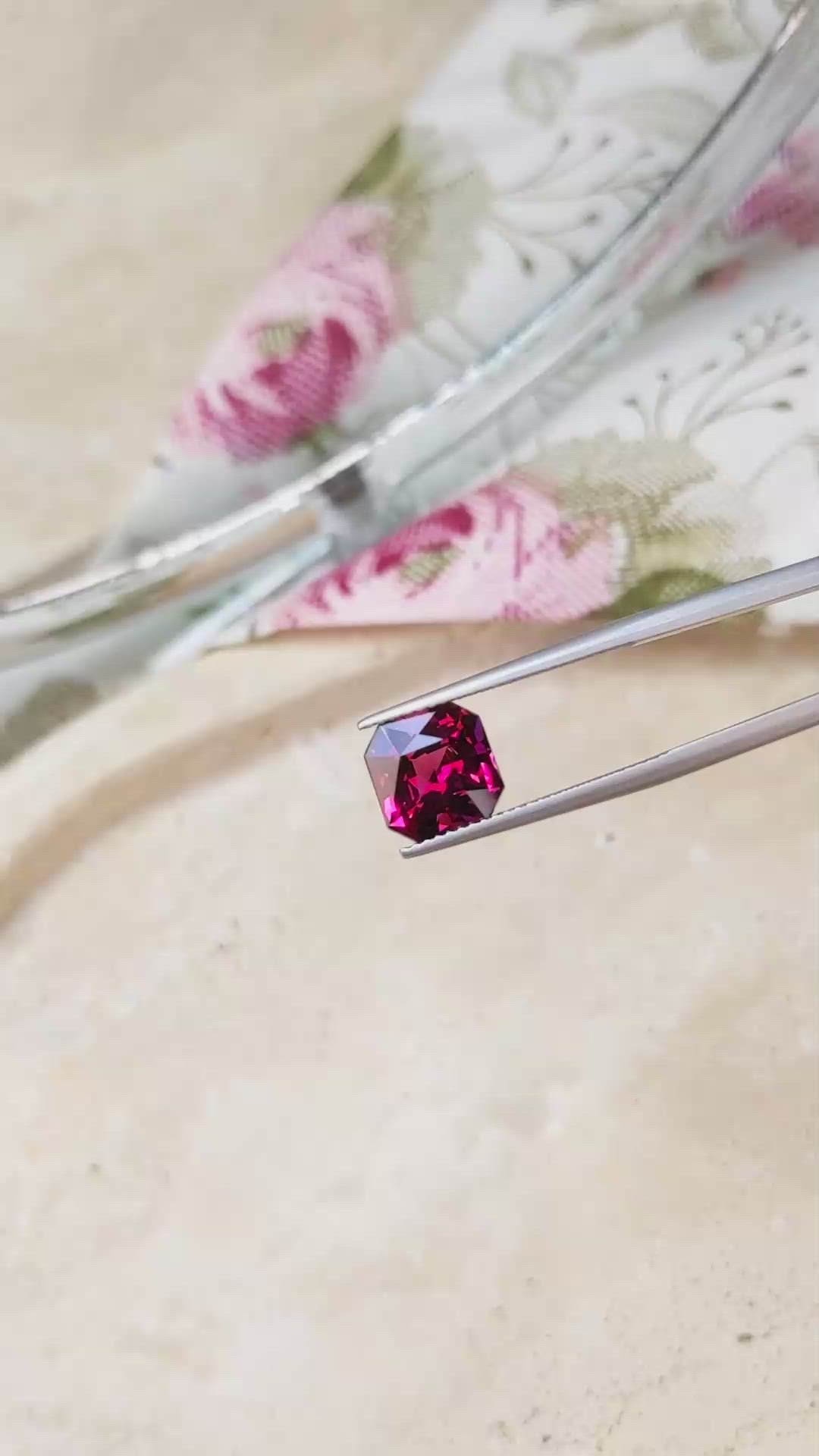 4.11 Ct. Rhodolite Garnet from Madagascar Size Video