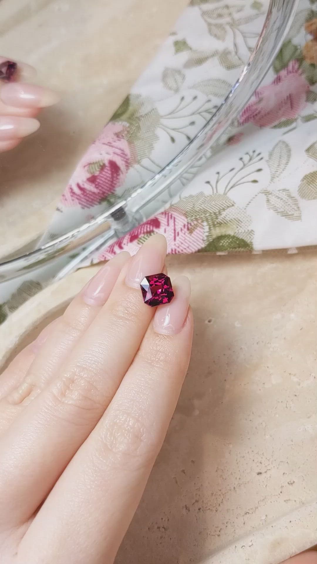 4.11 Ct. Rhodolite Garnet from Madagascar Size Video