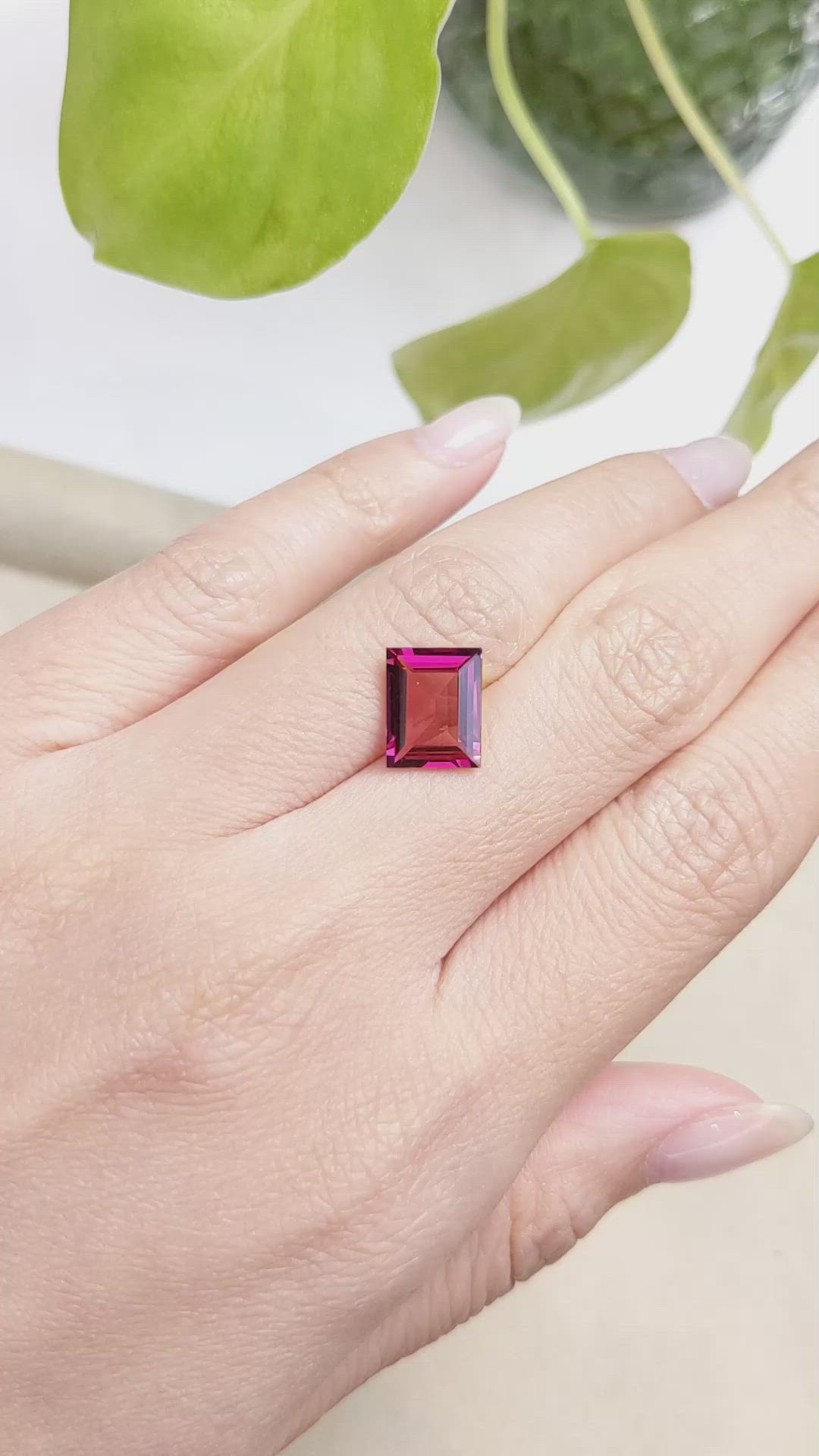 3.64 Ct. Rhodolite Garnet from Madagascar Size Video