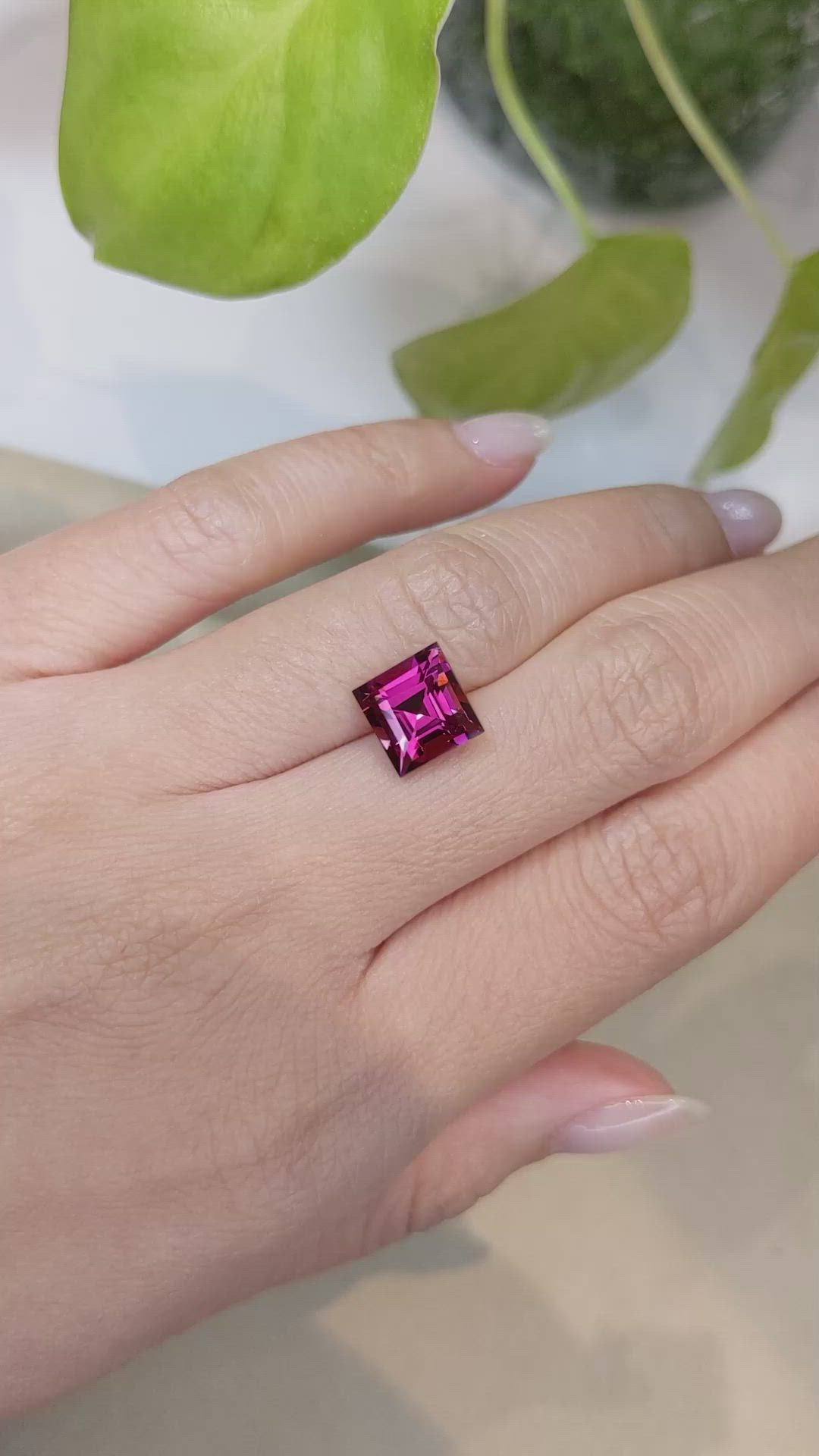 4.06 Ct. Rhodolite Garnet from Madagascar Size Video
