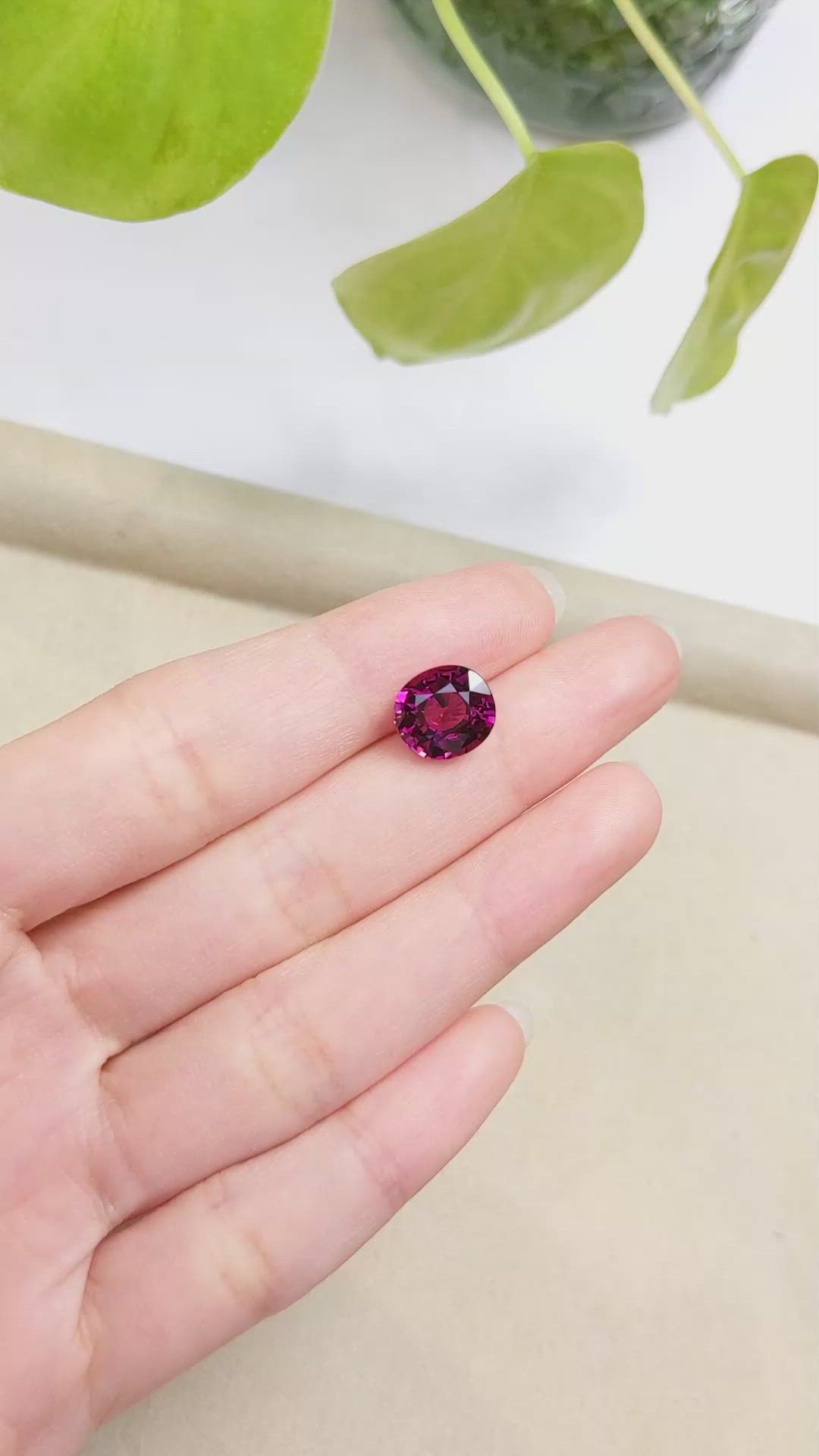 4.62 Ct. Rhodolite Garnet from Madagascar Size Video