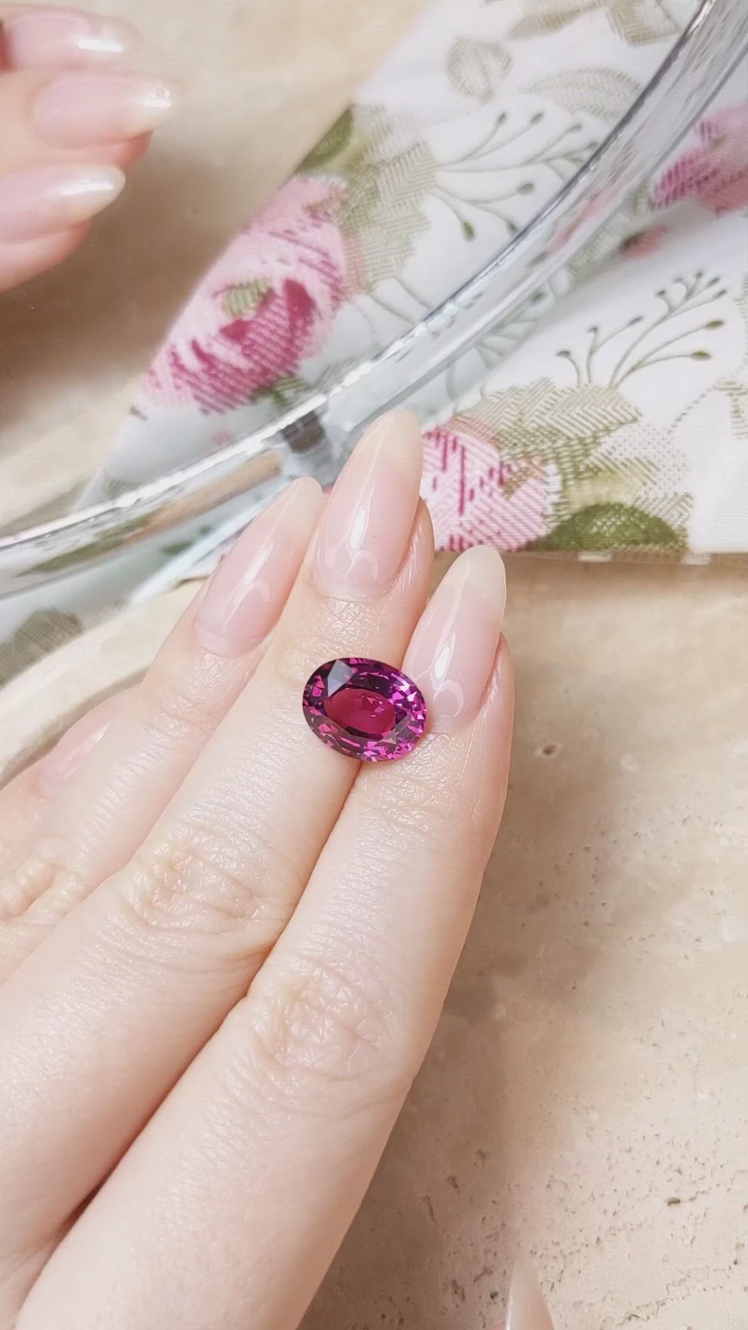 5.67 Ct. Rhodolite Garnet from Madagascar Size Video