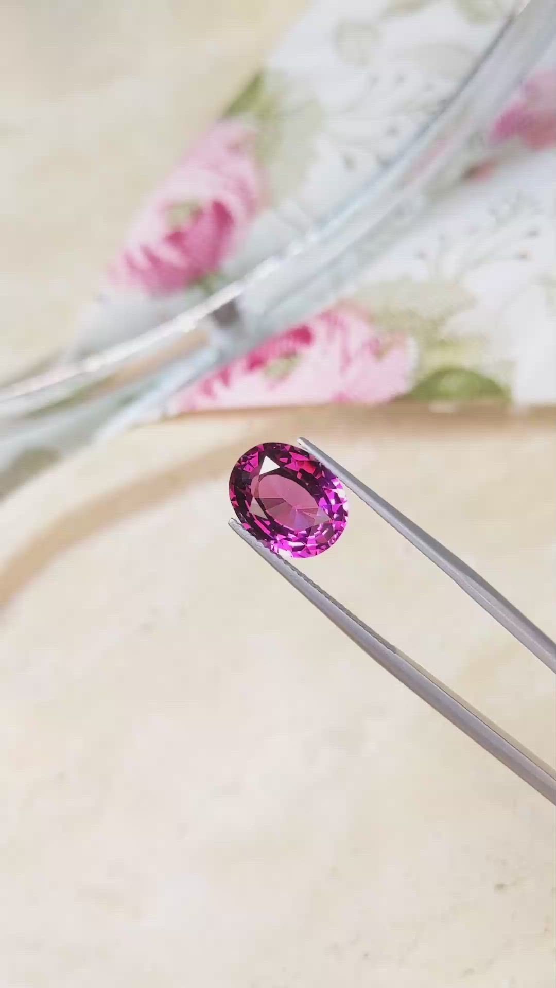 5.67 Ct. Rhodolite Garnet from Madagascar Size Video