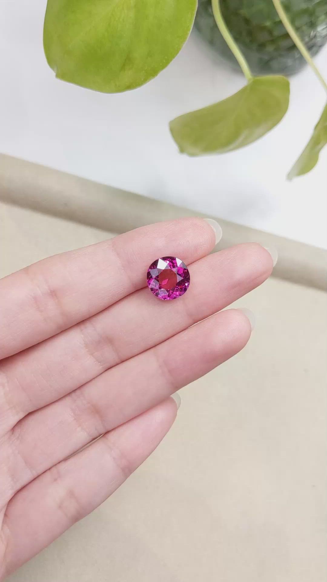 4.78 Ct. Rhodolite Garnet from Madagascar Size Video