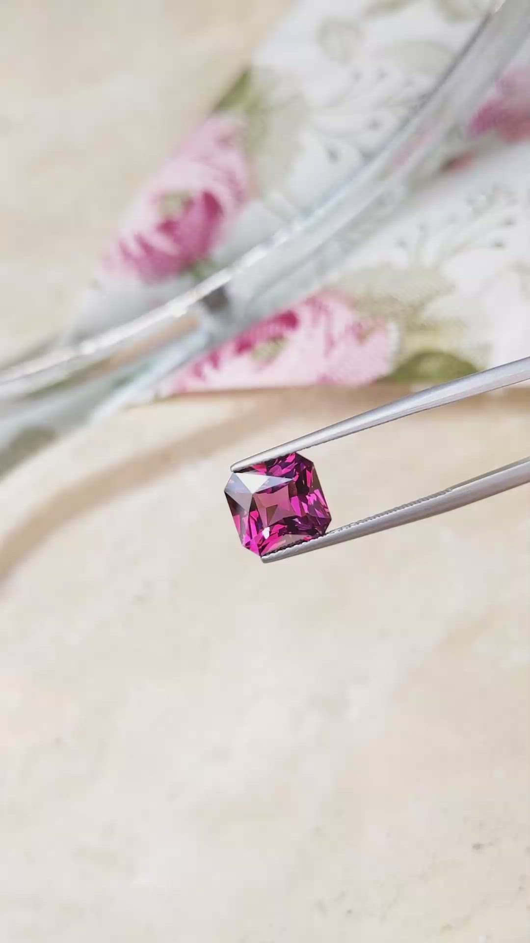 4.20 Ct. Rhodolite Garnet from Madagascar Size Video