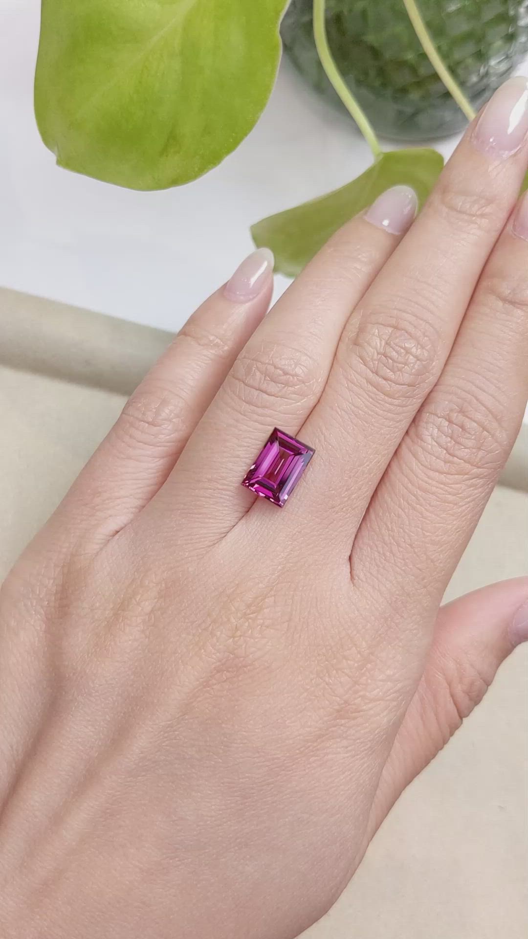 3.87 Ct. Rhodolite Garnet from Madagascar Size Video