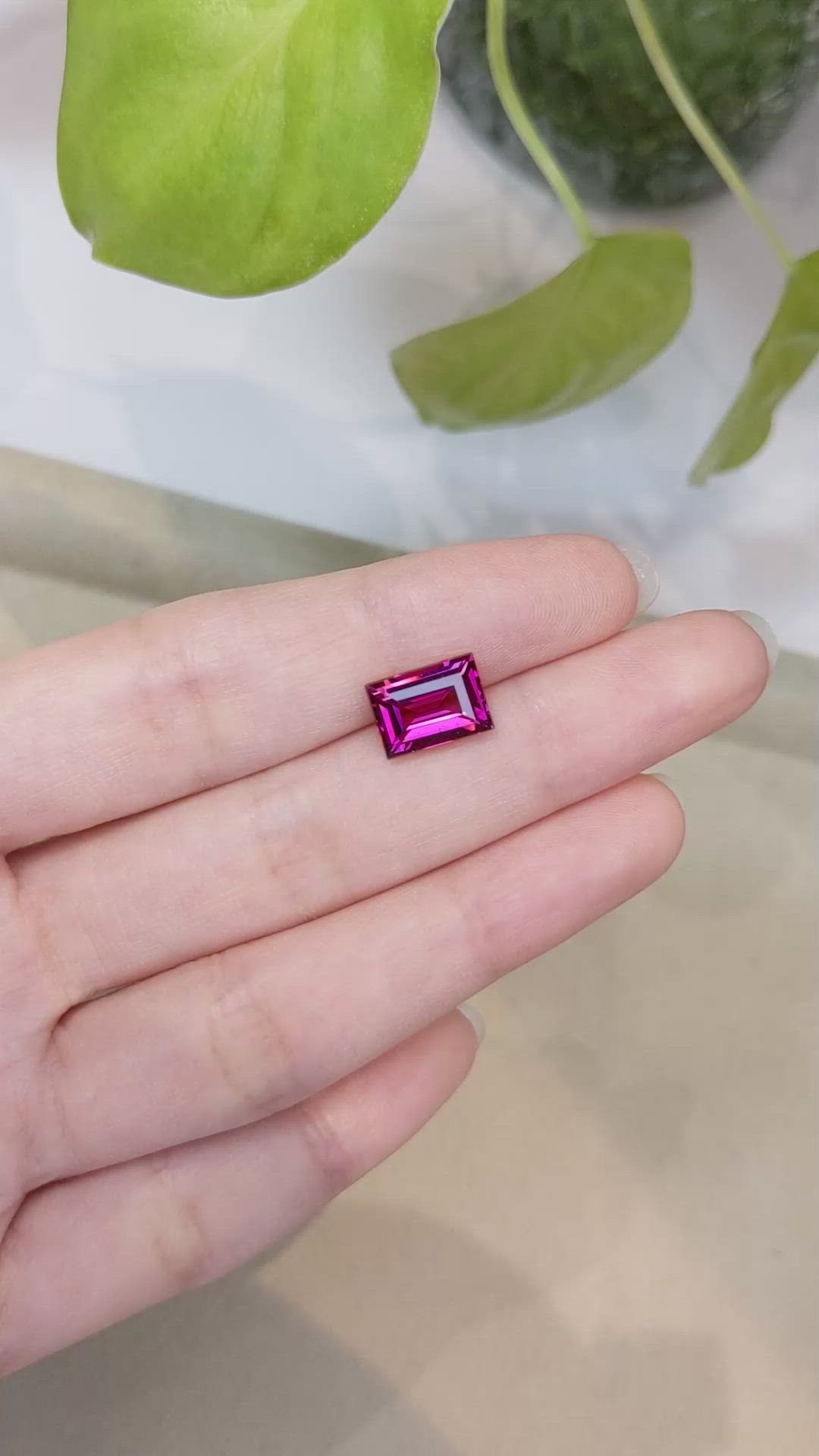 3.87 Ct. Rhodolite Garnet from Madagascar Size Video