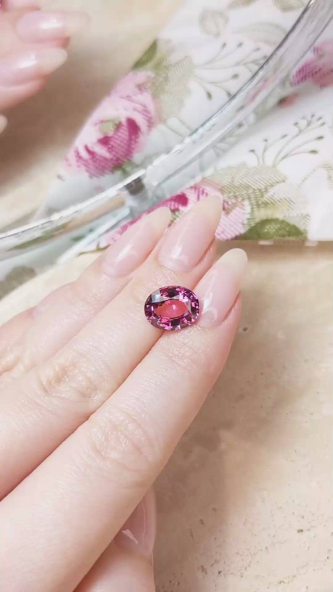 5.11 Ct. Rhodolite Garnet from Madagascar Size Video