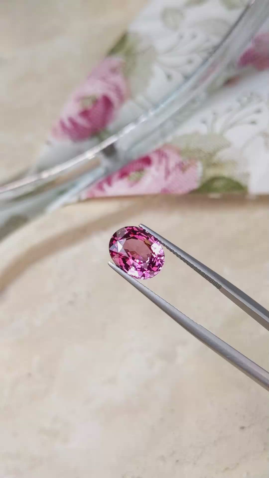 5.11 Ct. Rhodolite Garnet from Madagascar Size Video
