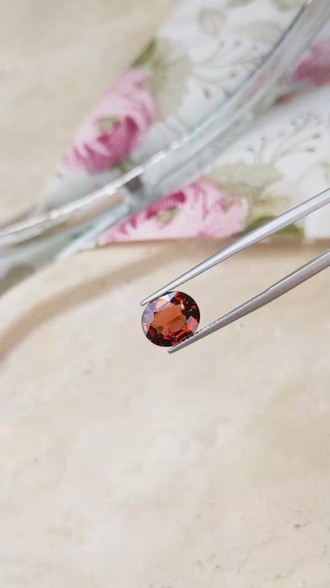 3.71 Ct. Rhodolite Garnet from Madagascar Size Video