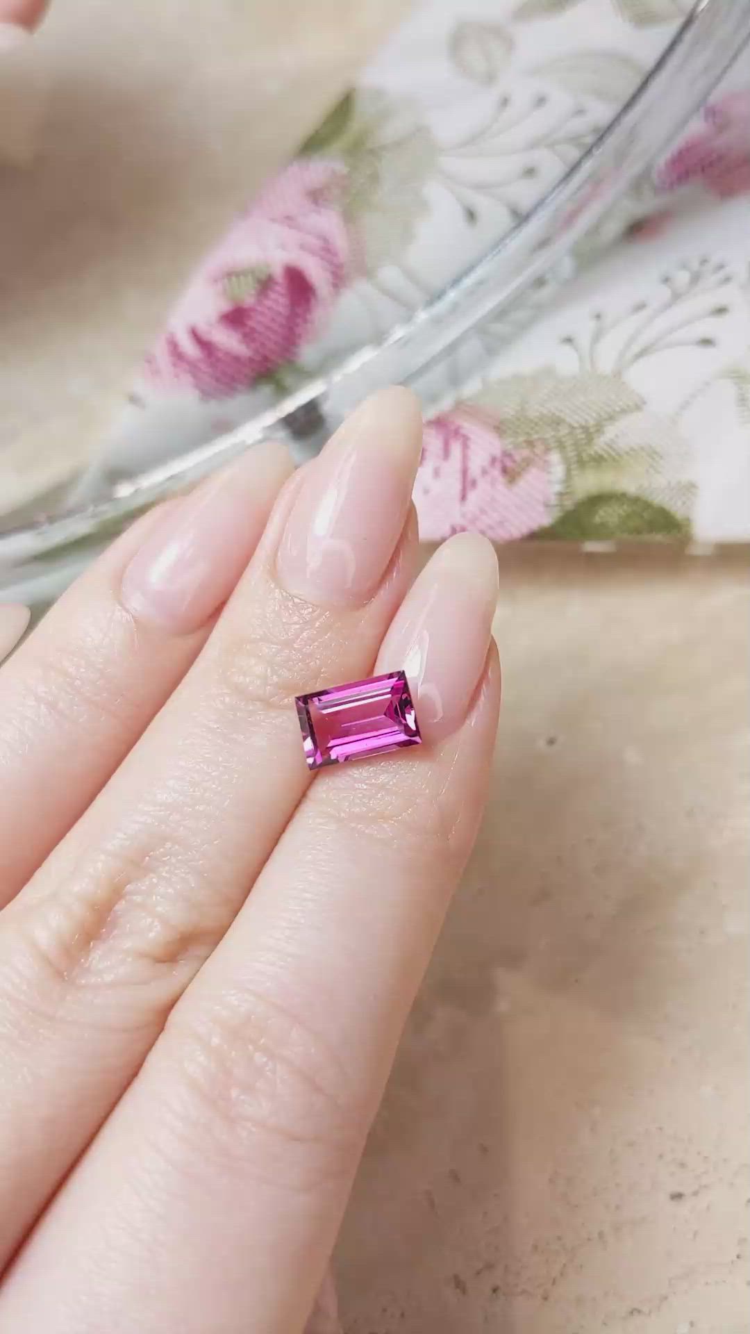2.55 Ct. Rhodolite Garnet from Madagascar Size Video
