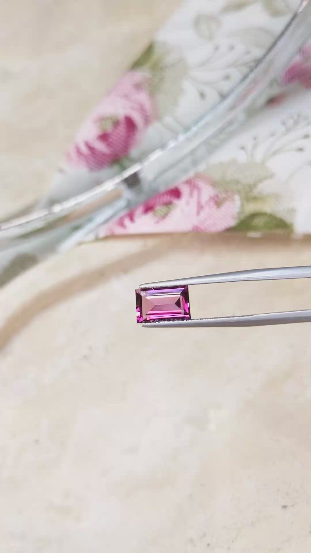 2.55 Ct. Rhodolite Garnet from Madagascar Size Video