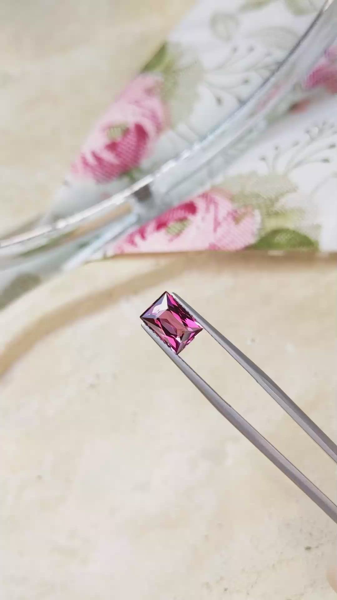 2.37 Ct. Rhodolite Garnet from Madagascar Size Video