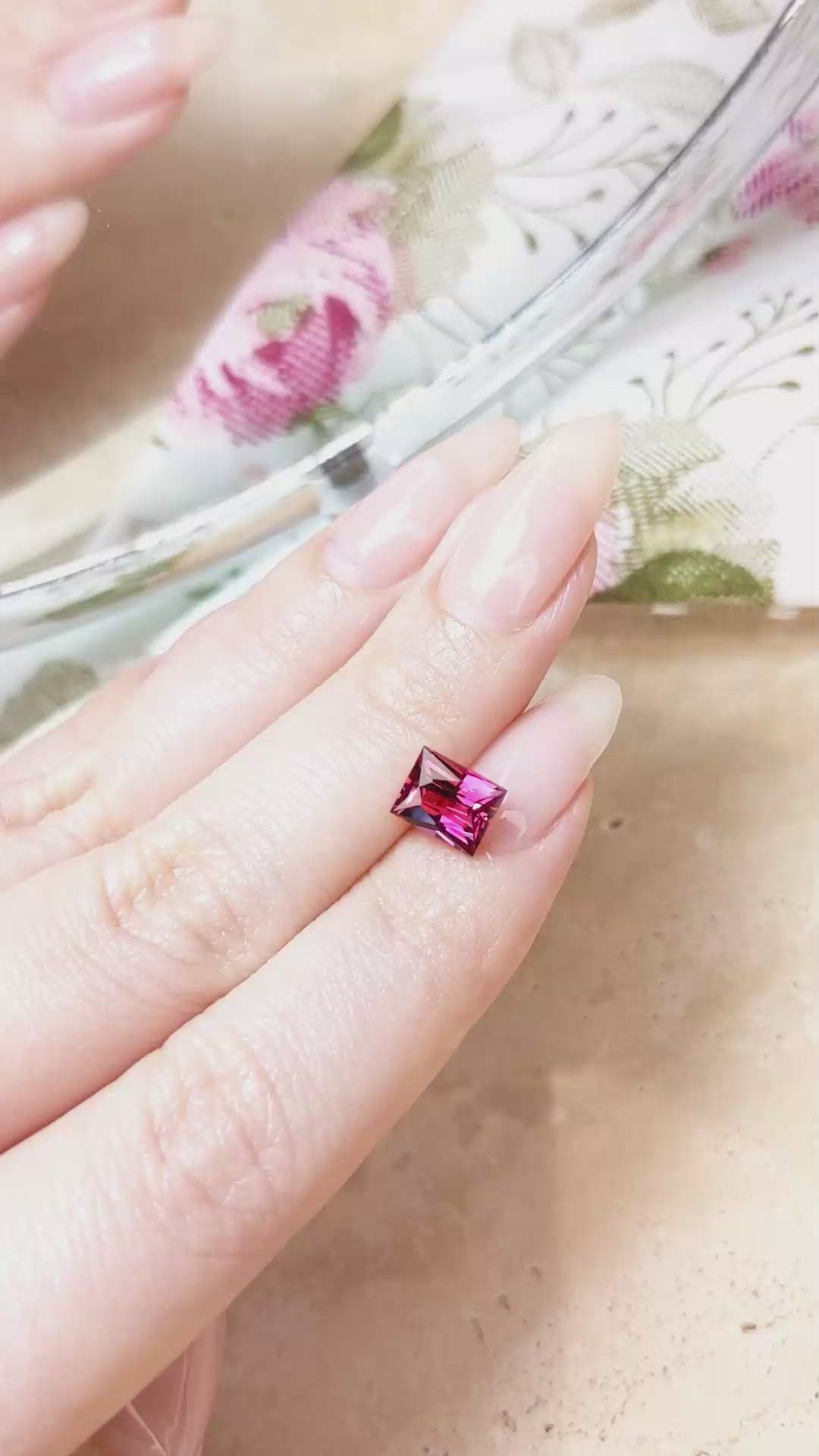 2.05 Ct. Rhodolite Garnet from Madagascar Size Video