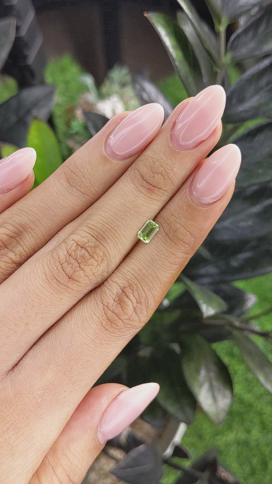 0.44 Ct. Peridot from Ceylon (Sri Lanka) Size Video