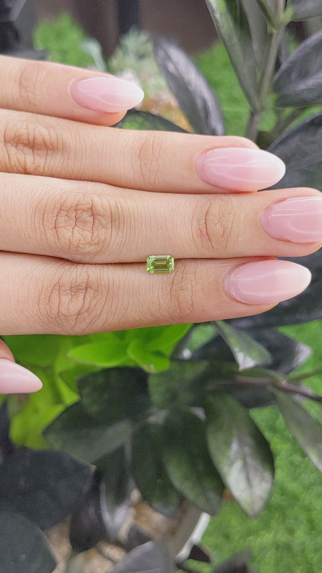 0.67 Ct. Peridot from Ceylon (Sri Lanka) Size Video