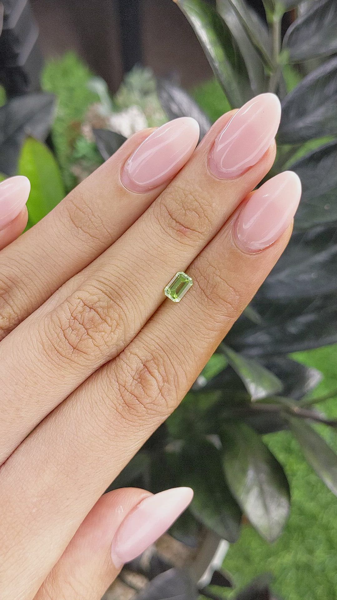 0.67 Ct. Peridot from Ceylon (Sri Lanka) Size Video