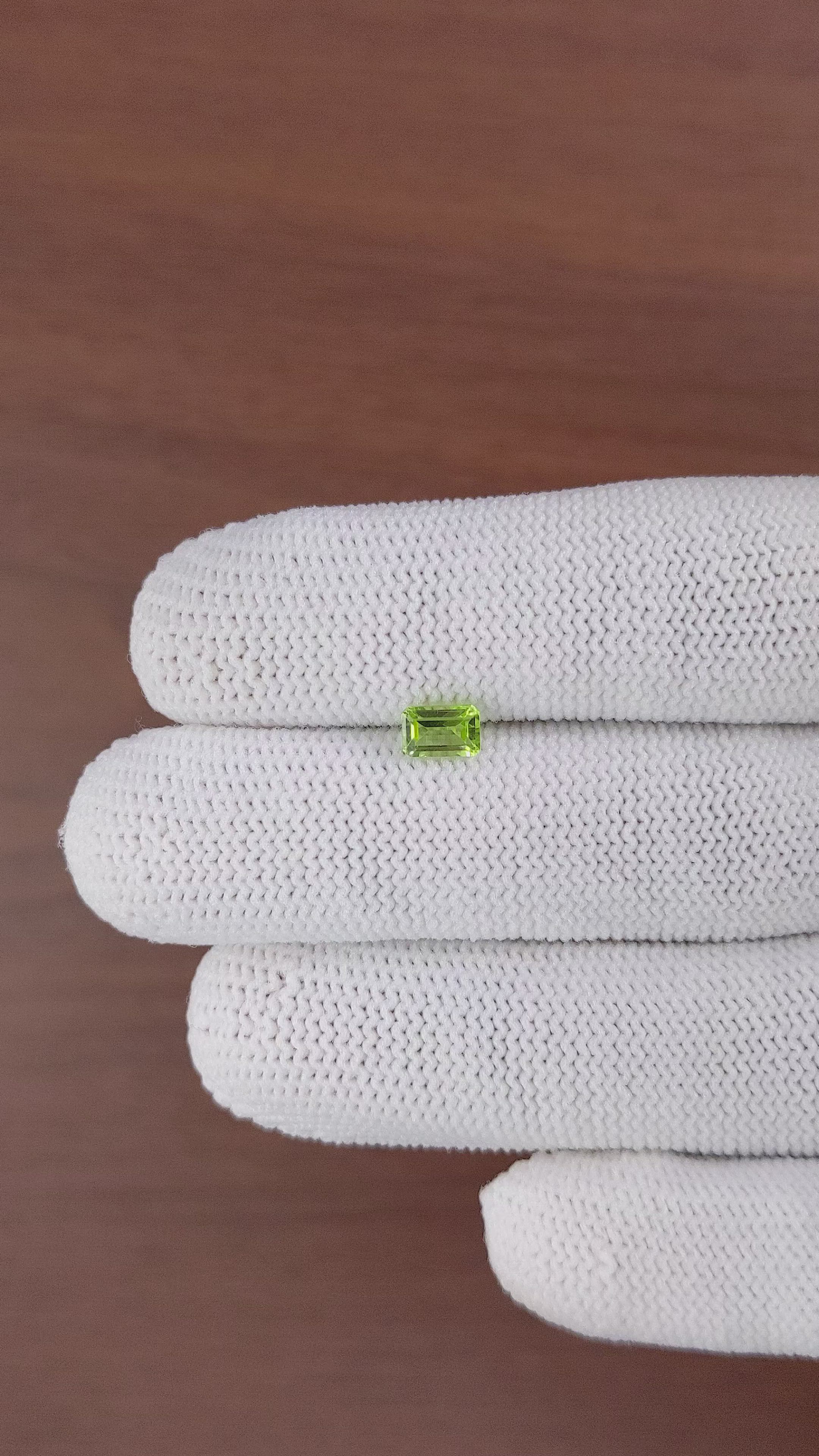 0.68 Ct. Peridot from Ceylon (Sri Lanka) Size Video