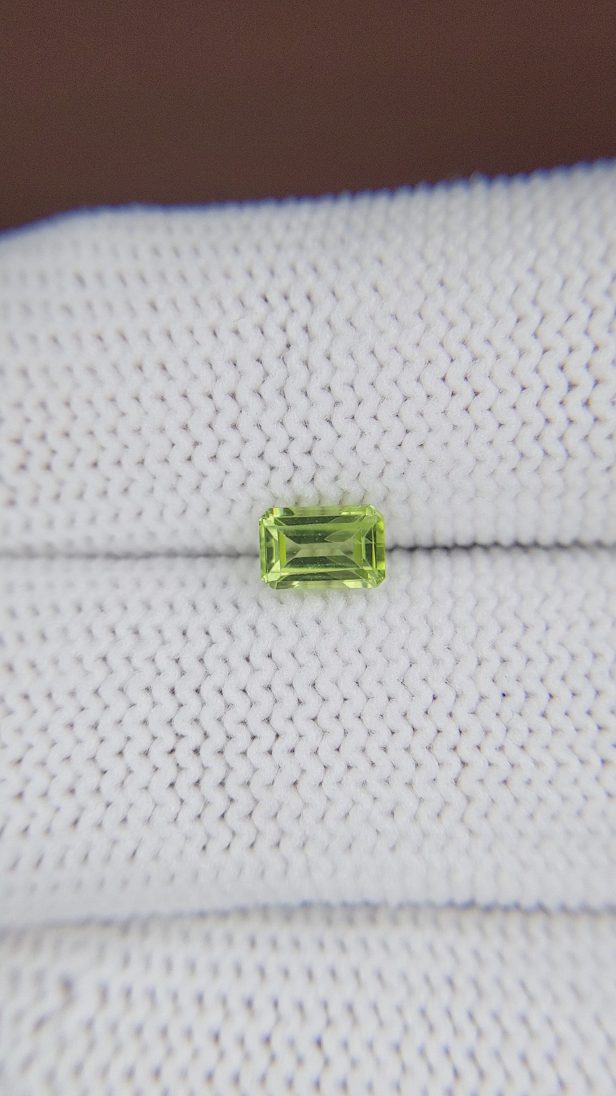0.68 Ct. Peridot from Ceylon (Sri Lanka) Size Video