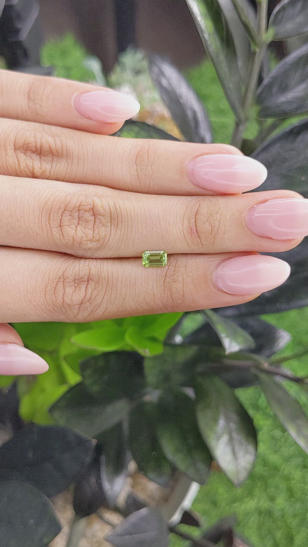 0.65 Ct. Peridot from Ceylon (Sri Lanka) Size Video