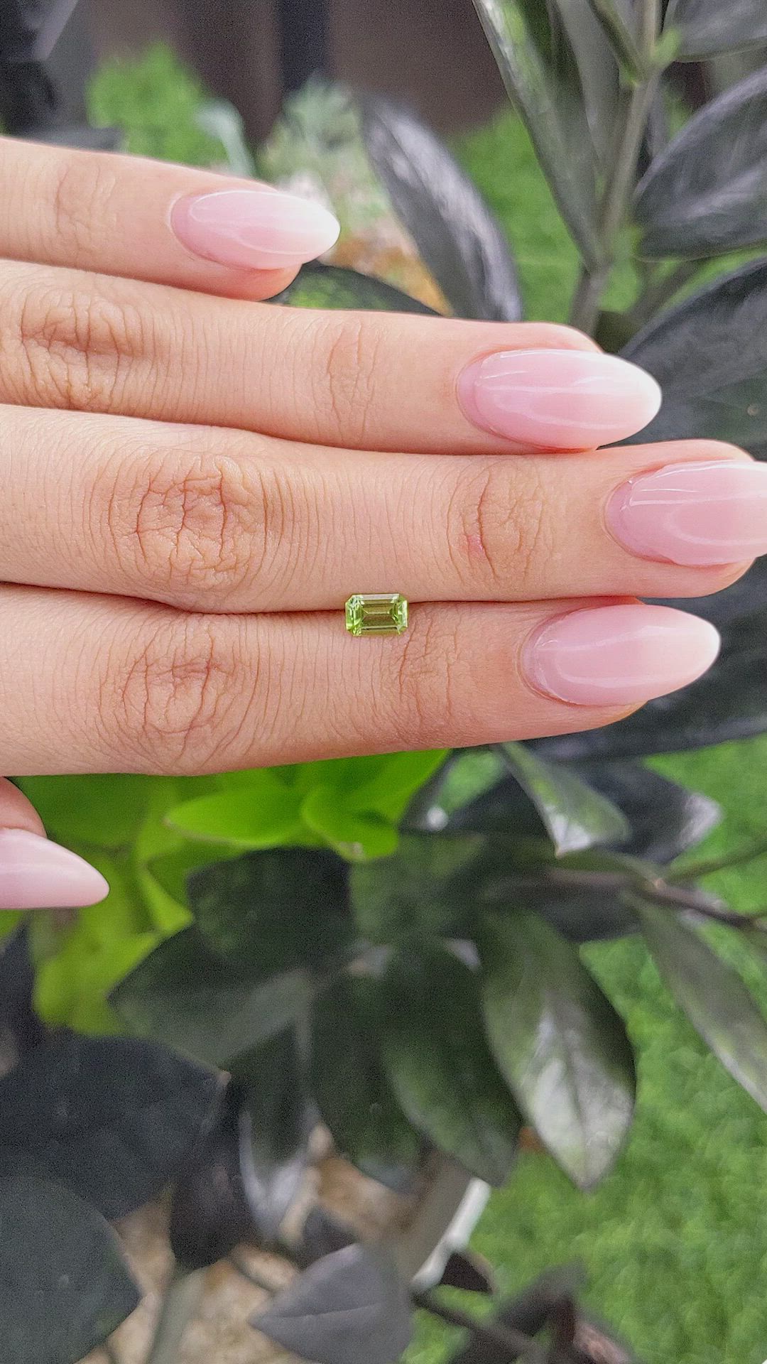 0.58 Ct. Peridot from Ceylon (Sri Lanka) Size Video