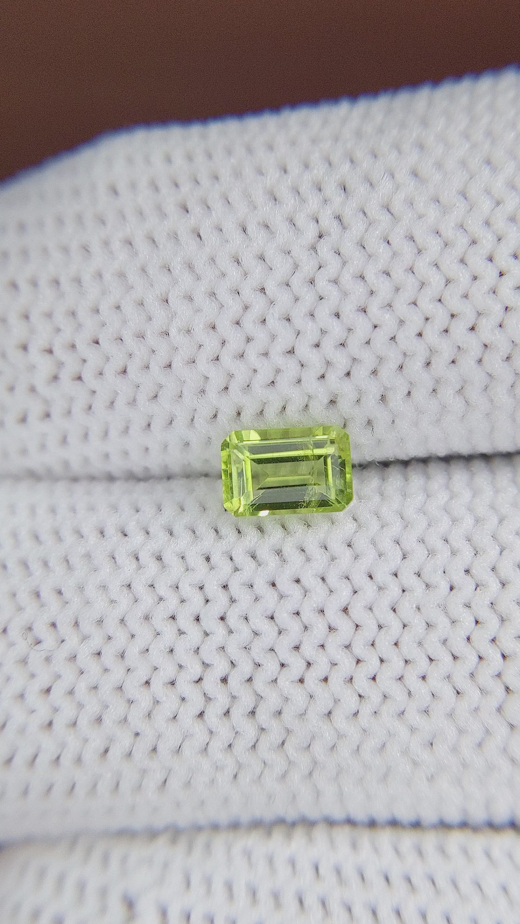 0.71 Ct. Peridot from Ceylon (Sri Lanka) Size Video