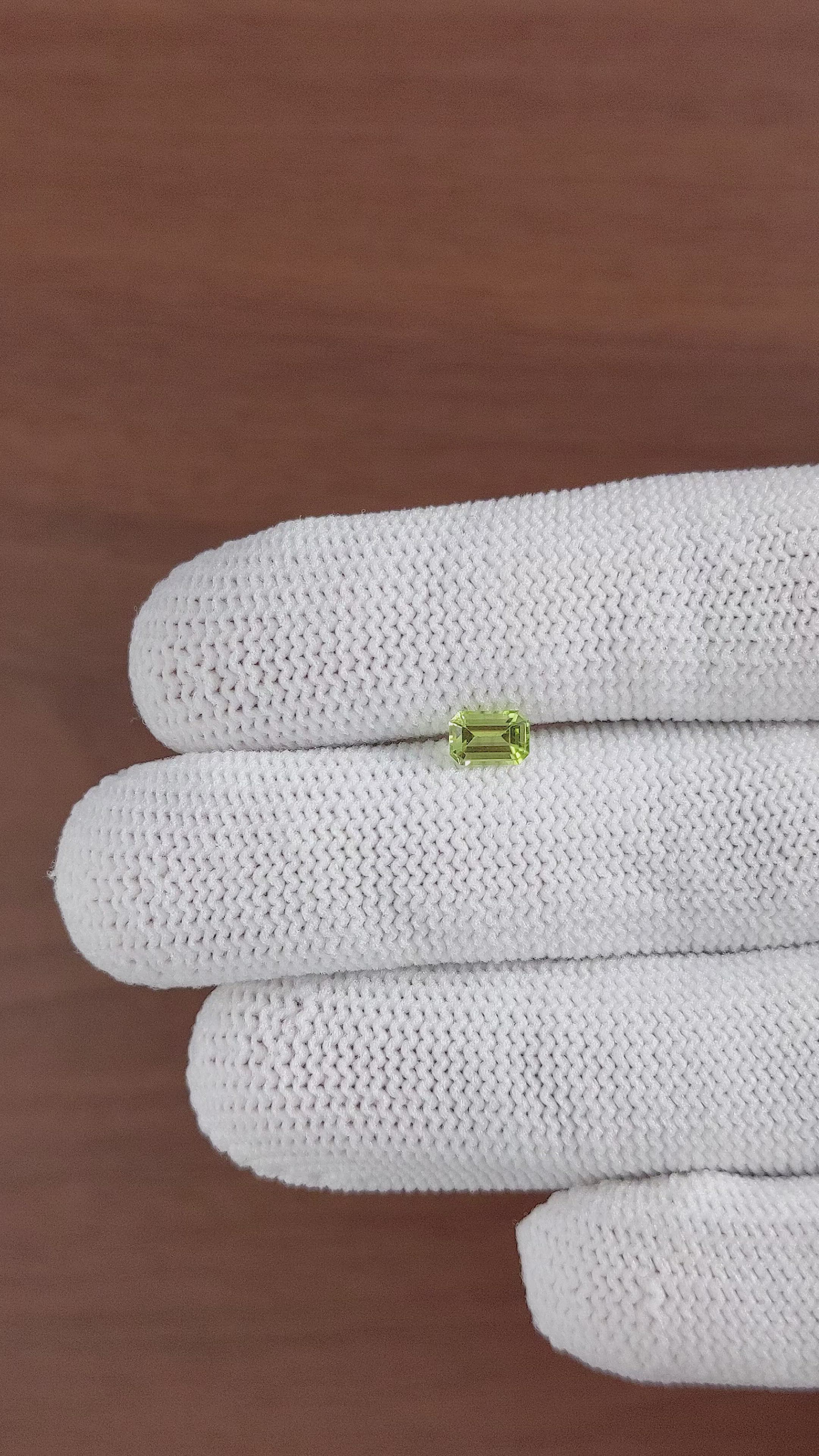 0.55 Ct. Peridot from Ceylon (Sri Lanka) Size Video