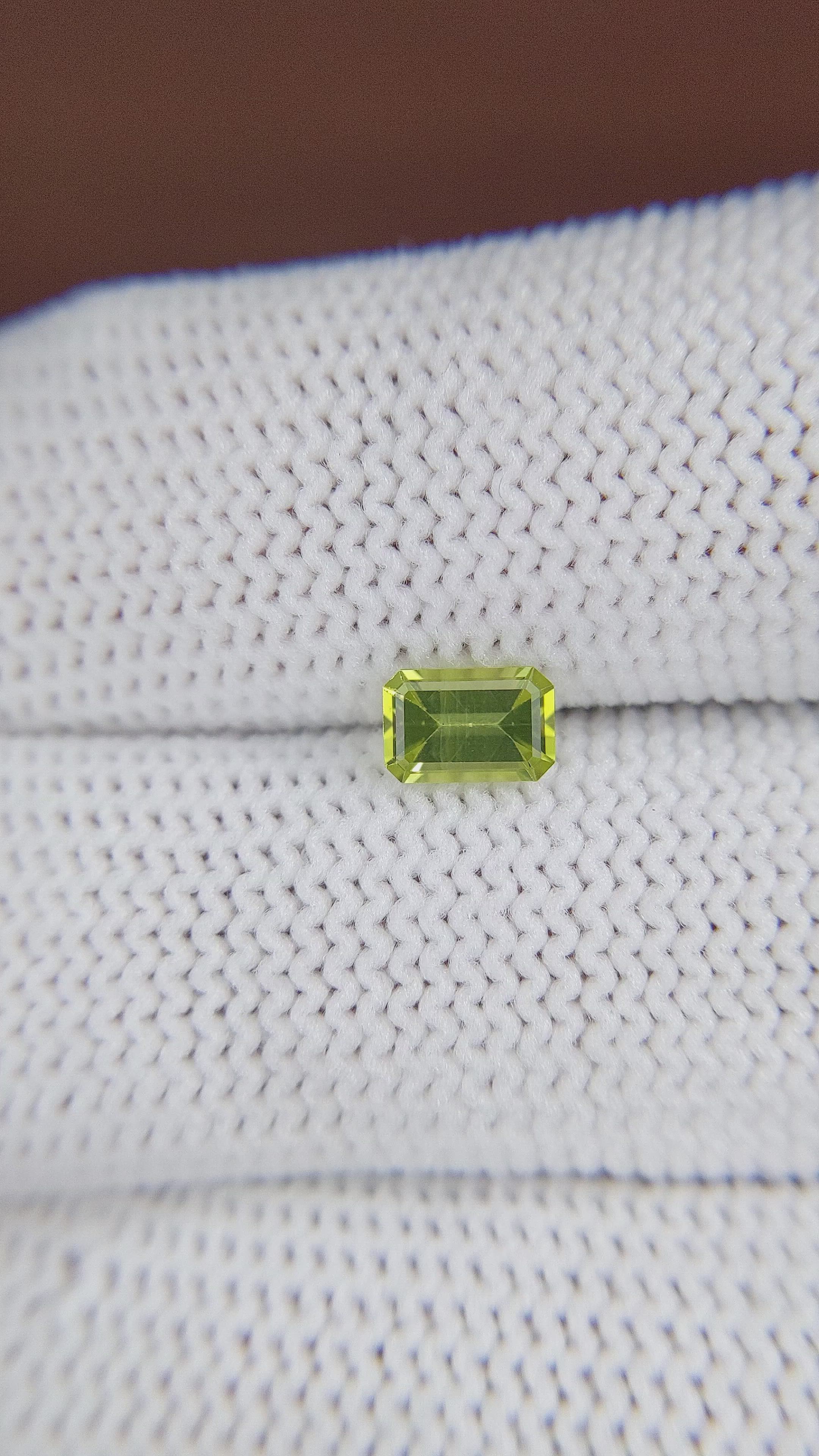 0.60 Ct. Peridot from Ceylon (Sri Lanka) Size Video