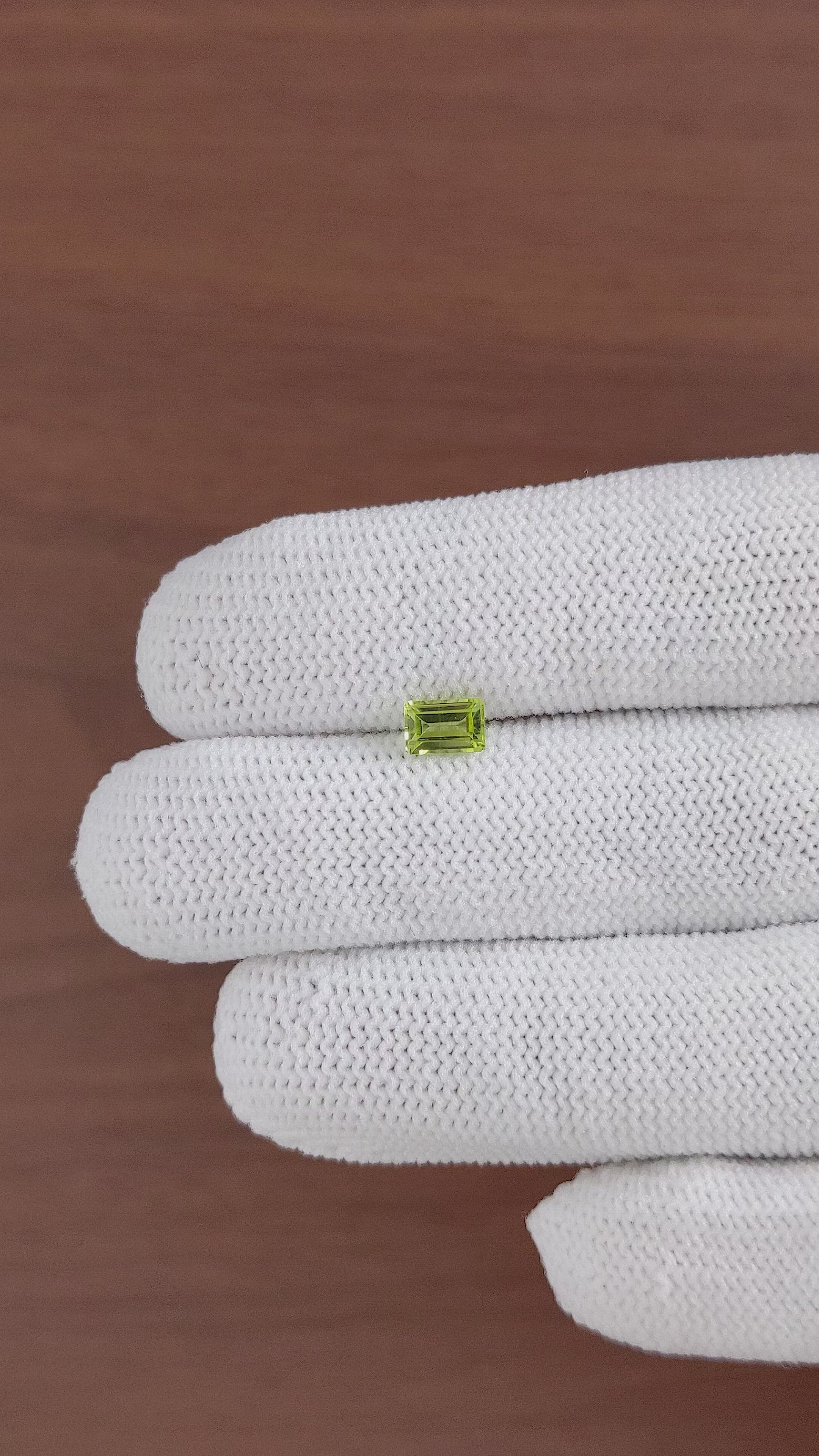 0.66 Ct. Green Peridot from Ceylon (Sri Lanka) Size Video