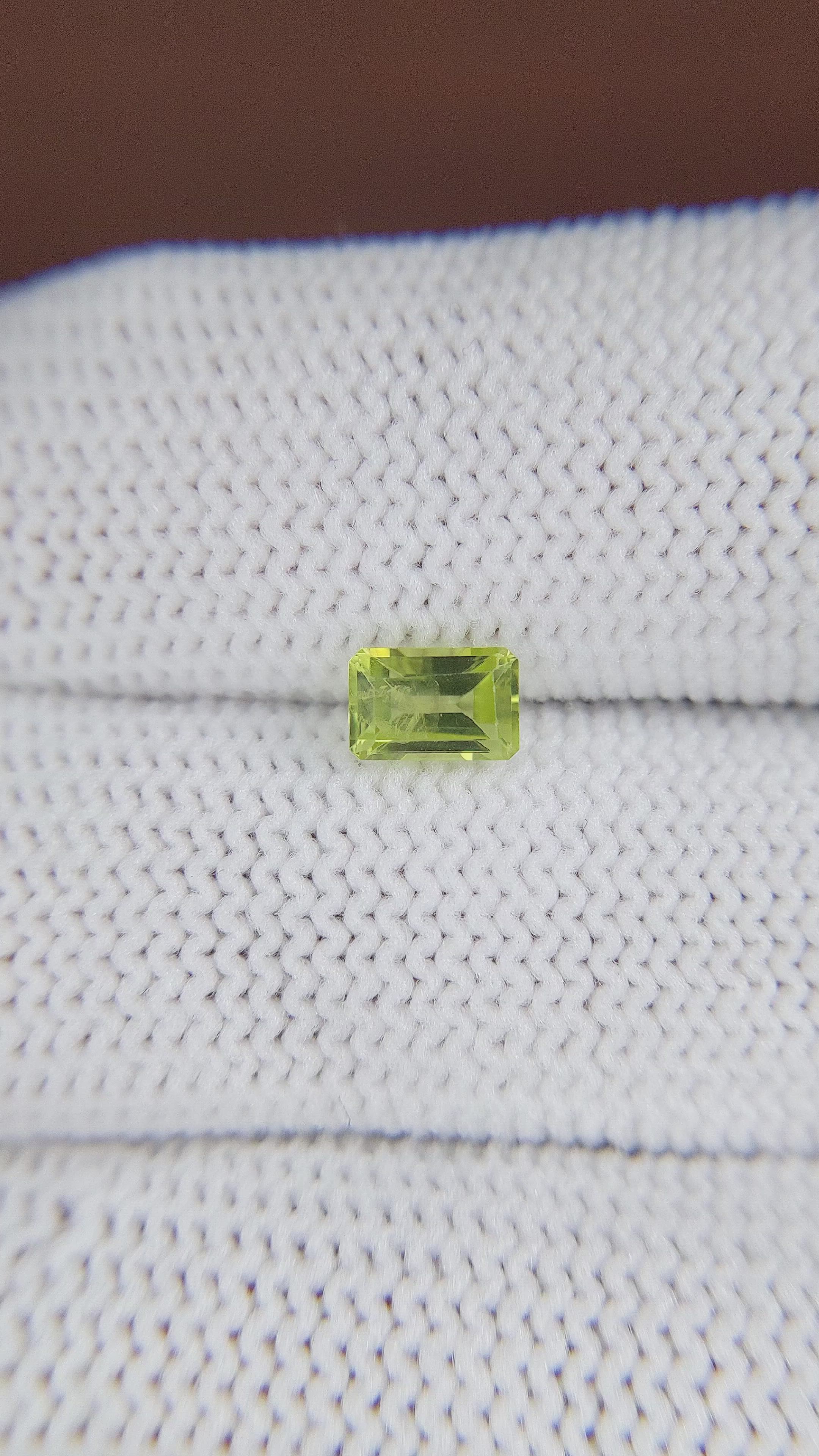 0.71 Ct. Peridot from Ceylon (Sri Lanka) Size Video