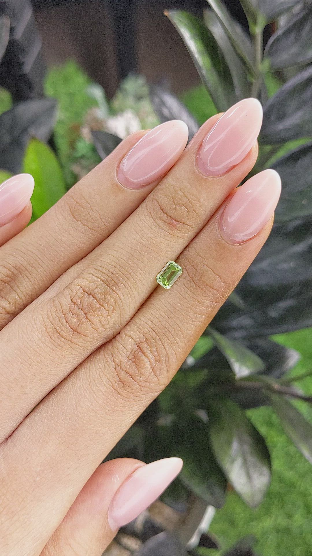 0.72 Ct. Peridot from Ceylon (Sri Lanka) Size Video