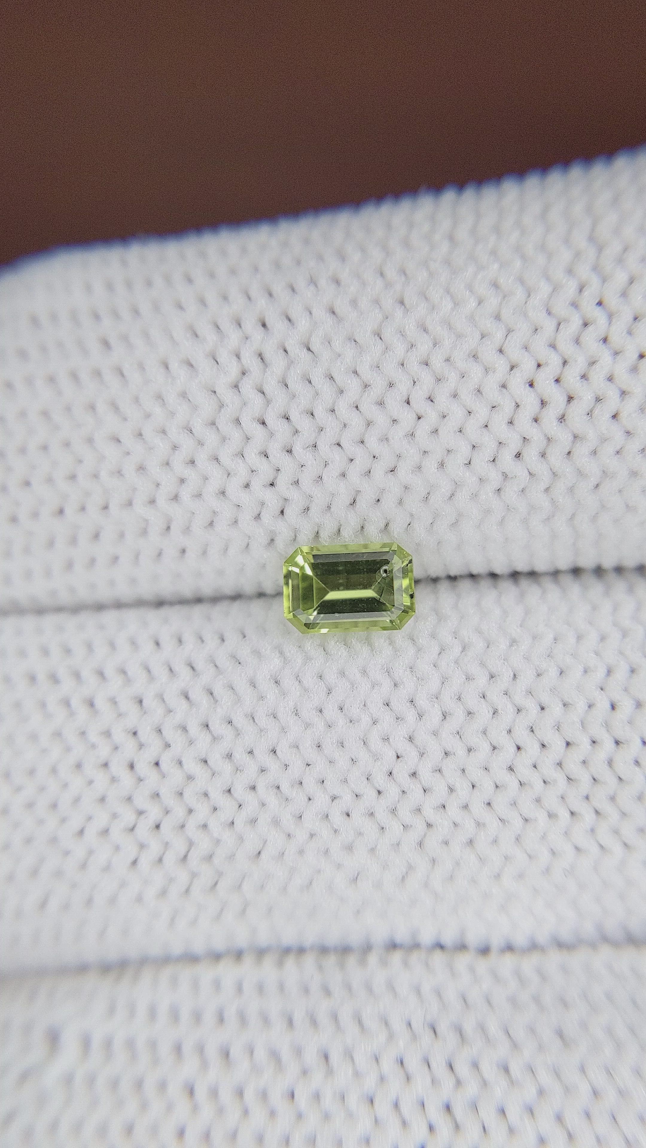 0.60 Ct. Peridot from Ceylon (Sri Lanka) Size Video