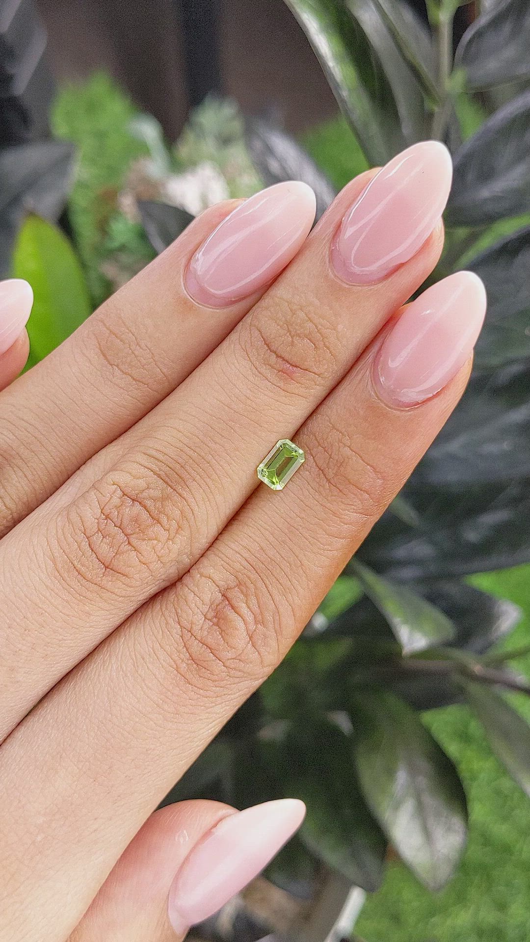 0.46 Ct. Peridot from Ceylon (Sri Lanka) Size Video