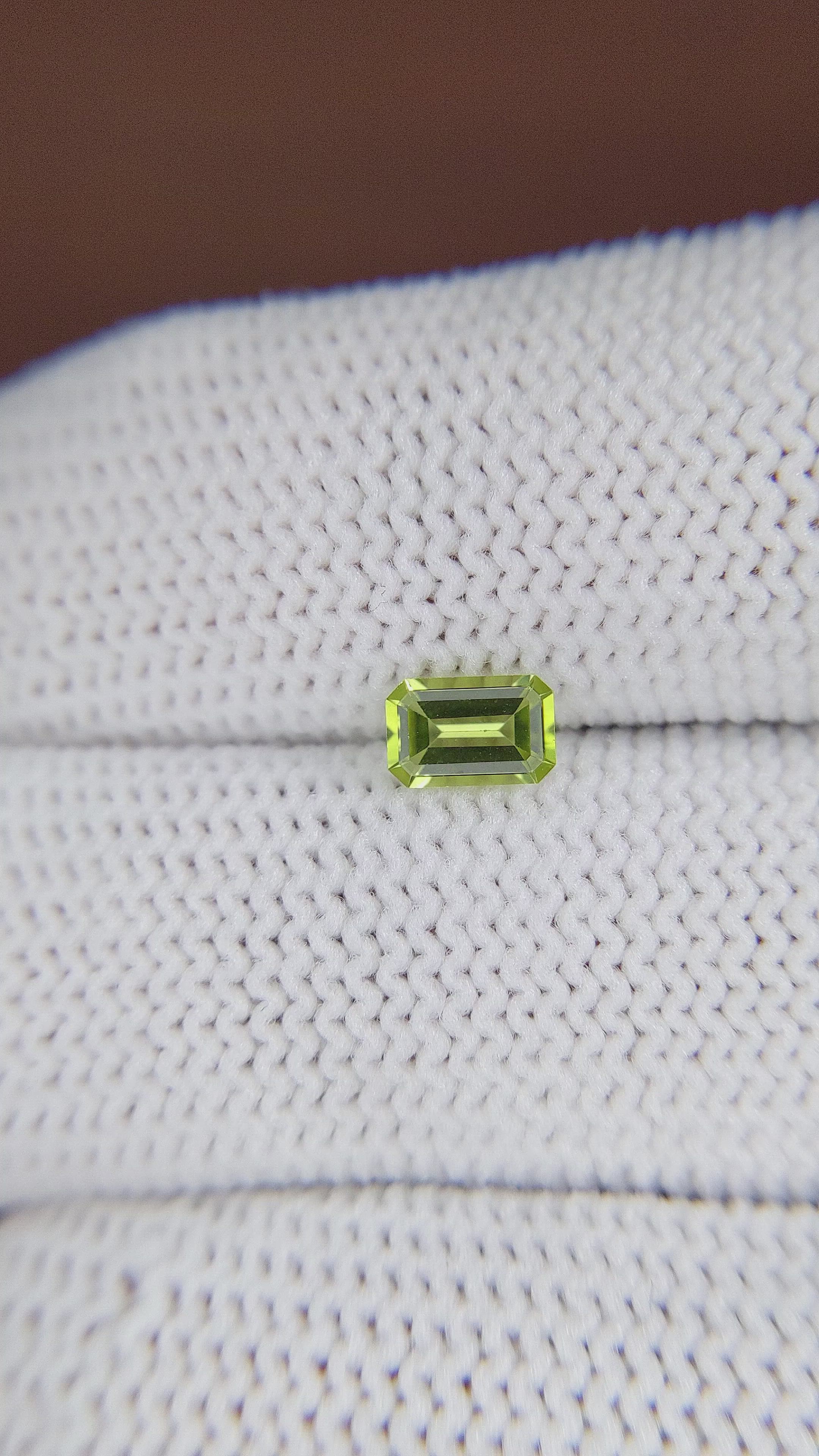 0.46 Ct. Peridot from Ceylon (Sri Lanka) Size Video