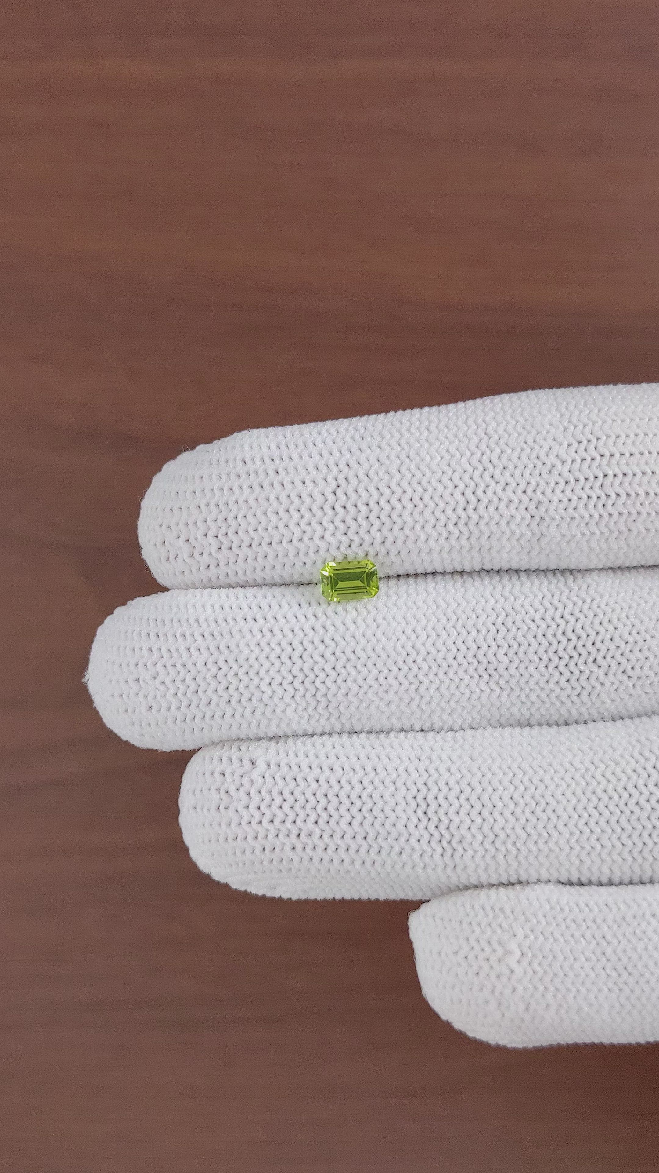 0.58 Ct. Peridot from Ceylon (Sri Lanka) Size Video