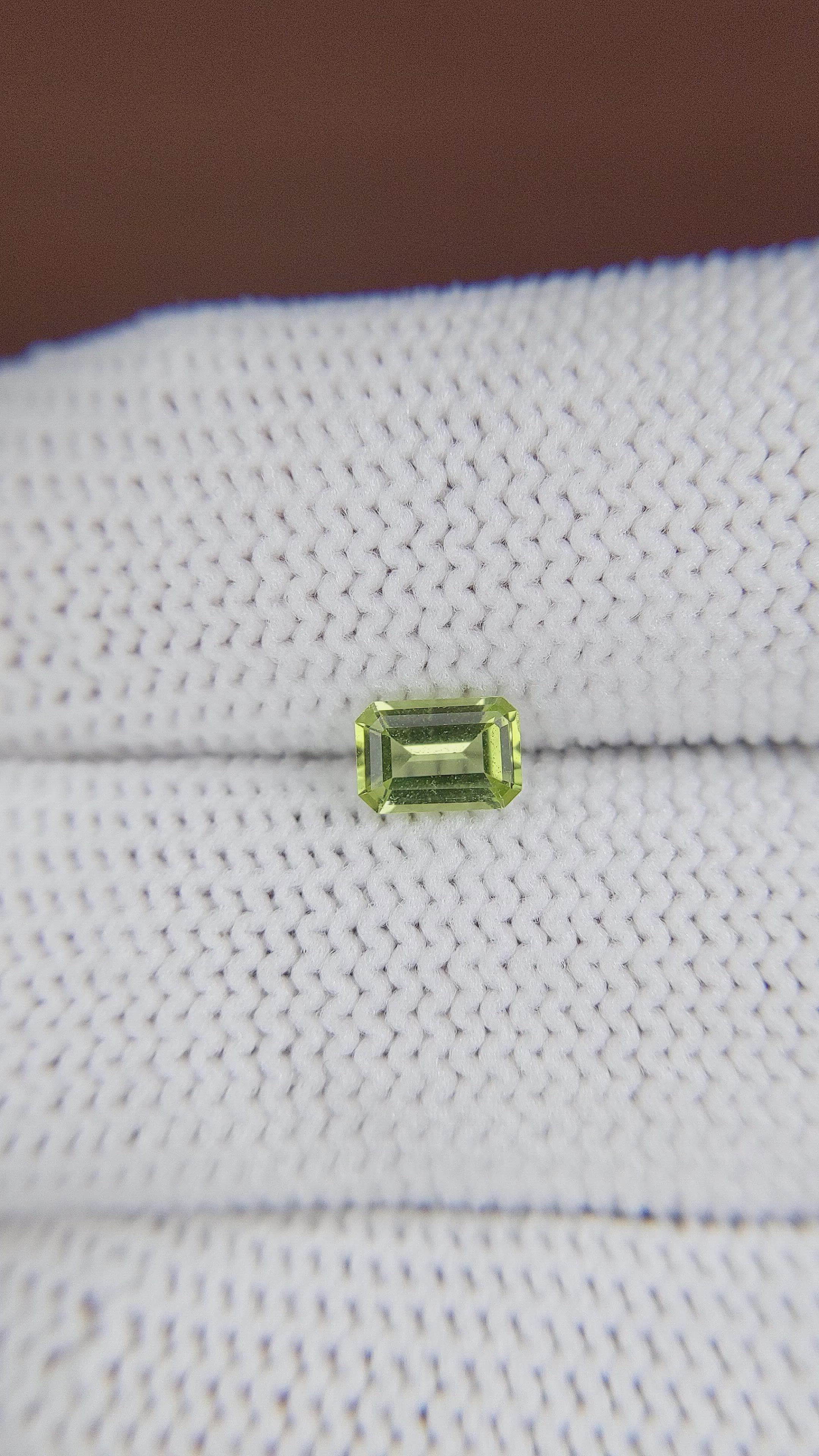 0.51 Ct. Peridot from Ceylon (Sri Lanka) Size Video