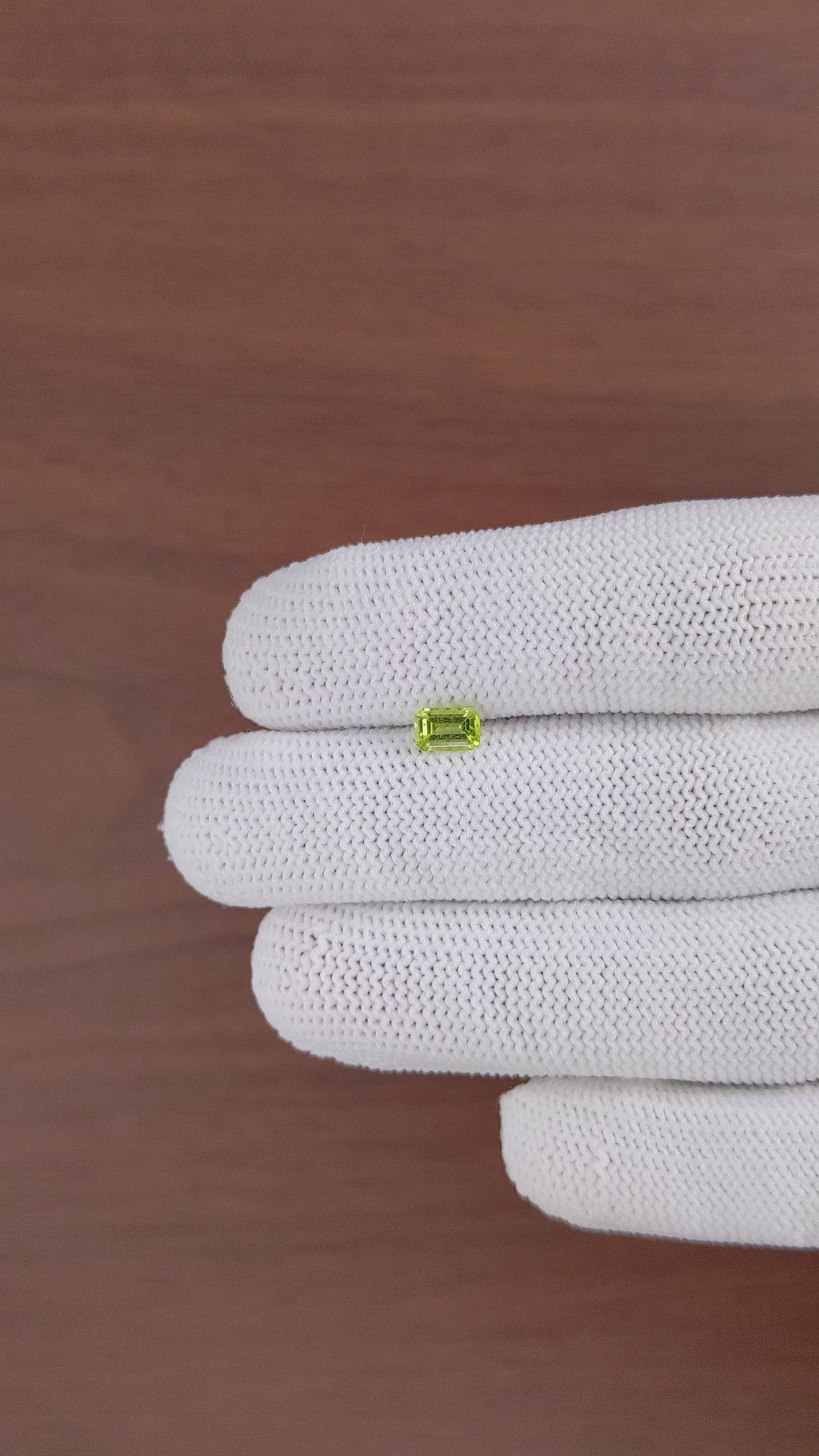 0.53 Ct. Peridot from Ceylon (Sri Lanka) Size Video