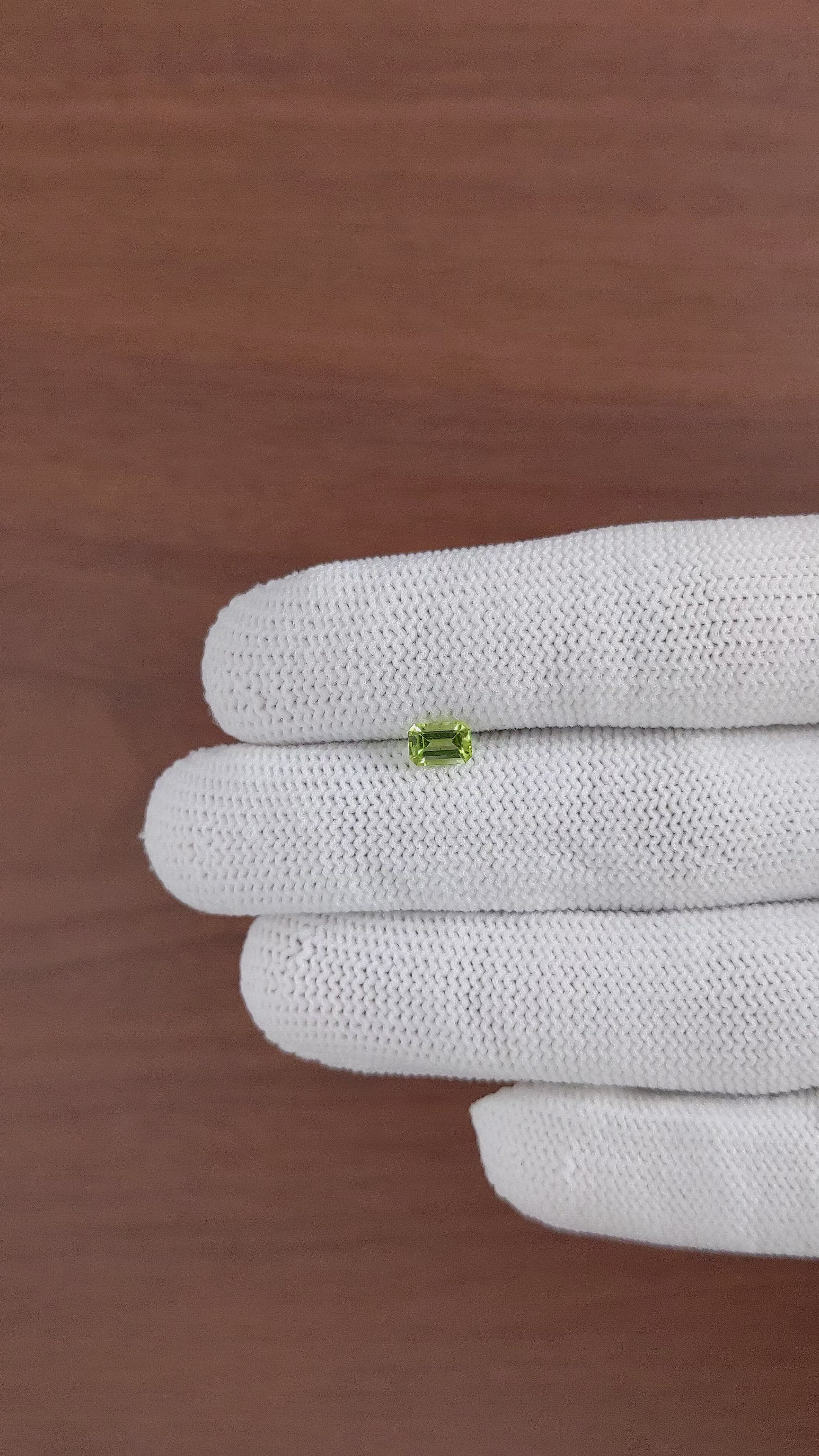 0.57 Ct. Peridot from Ceylon (Sri Lanka) Size Video