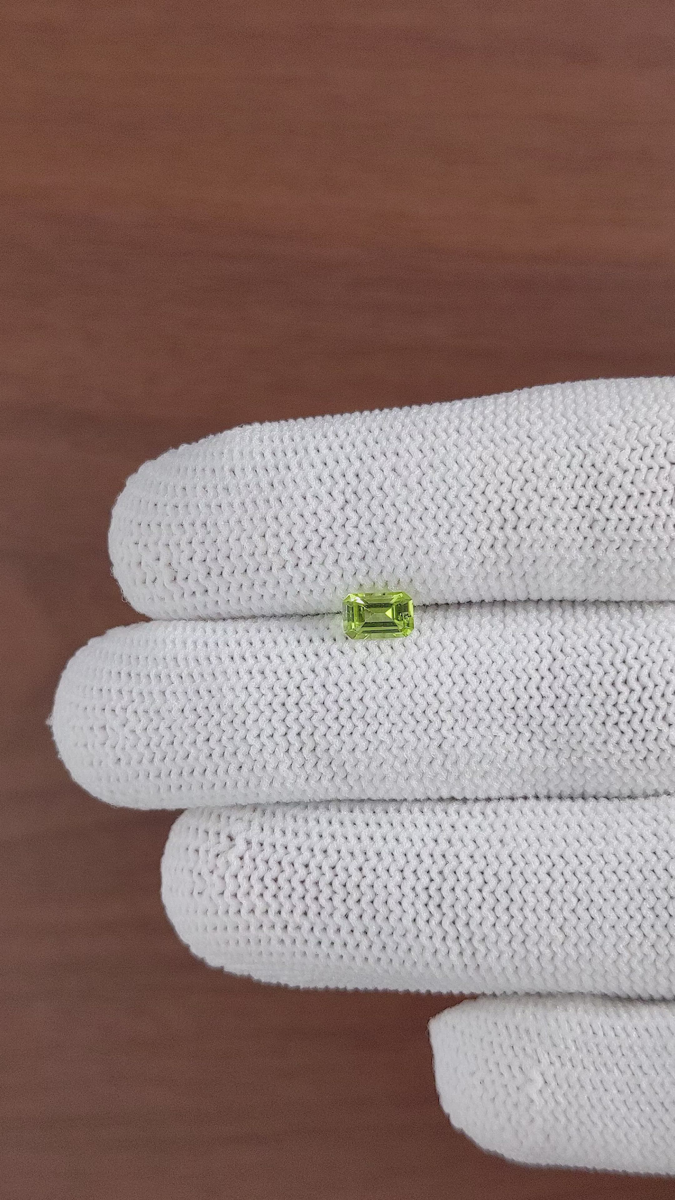 0.51 Ct. Peridot from Ceylon (Sri Lanka) Size Video