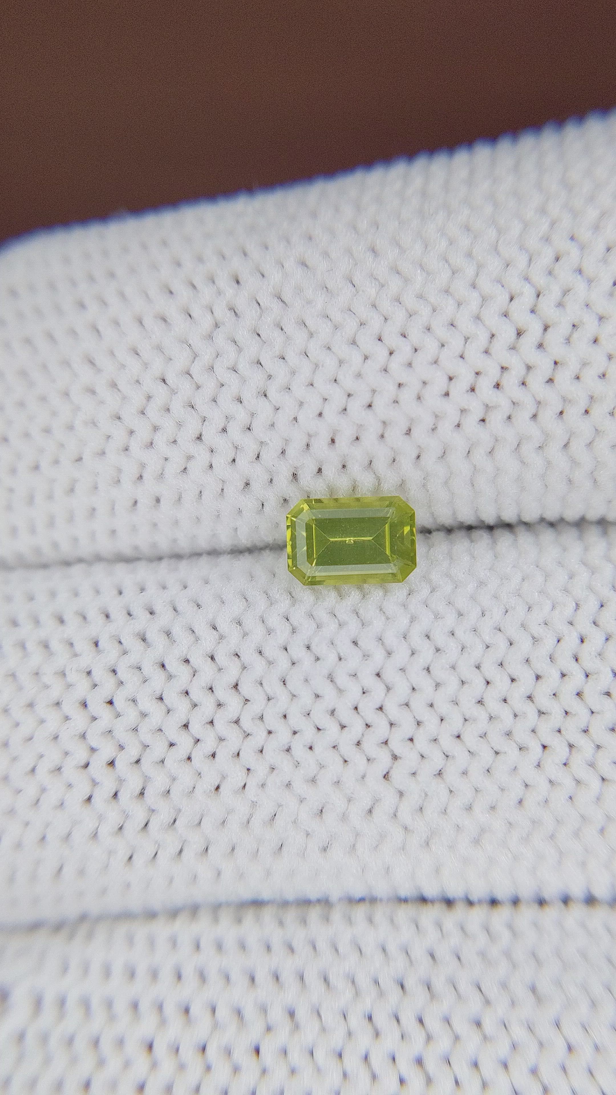 0.54 Ct. Peridot from Ceylon (Sri Lanka) Size Video