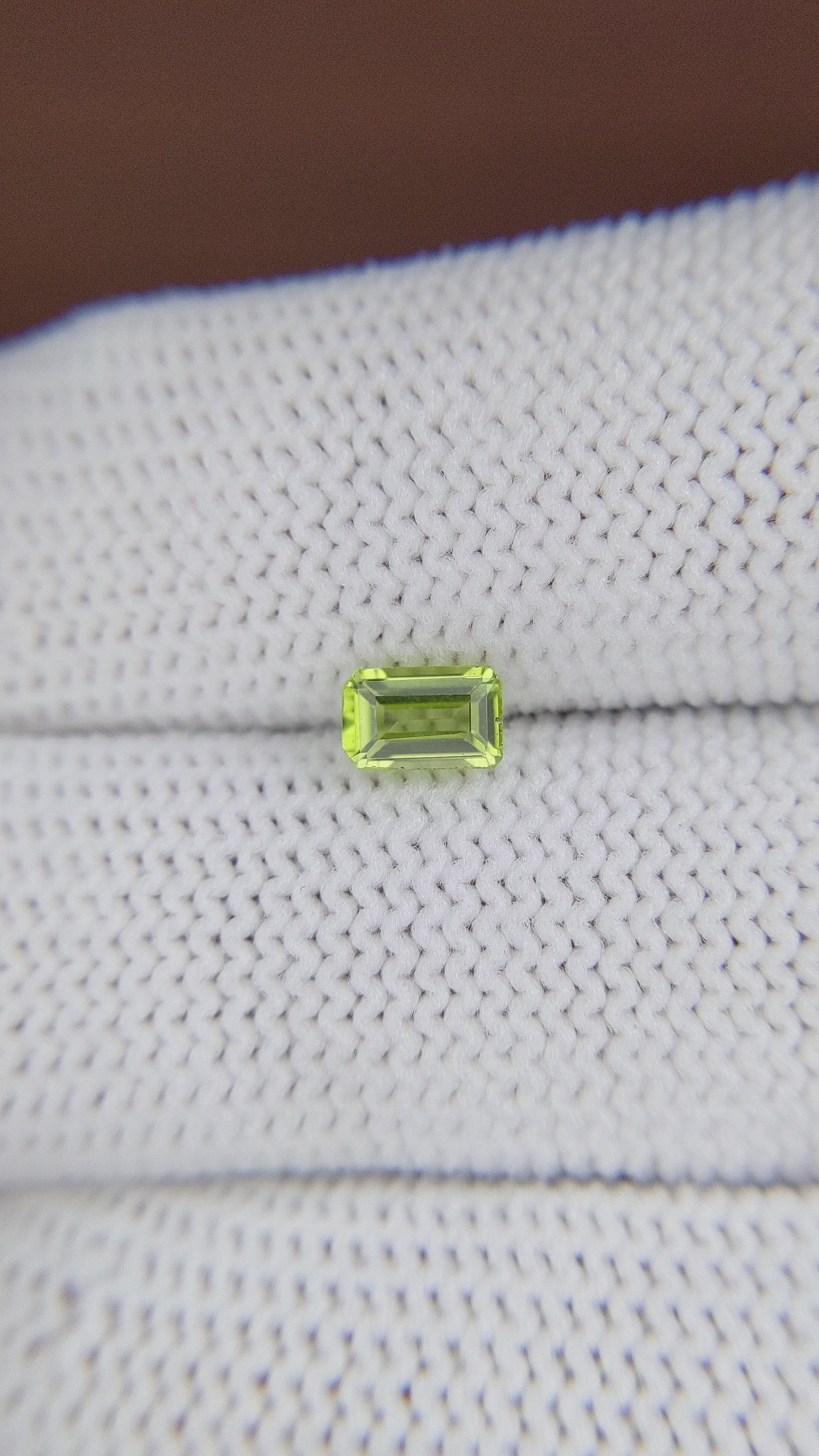 0.63 Ct. Peridot from Ceylon (Sri Lanka) Size Video