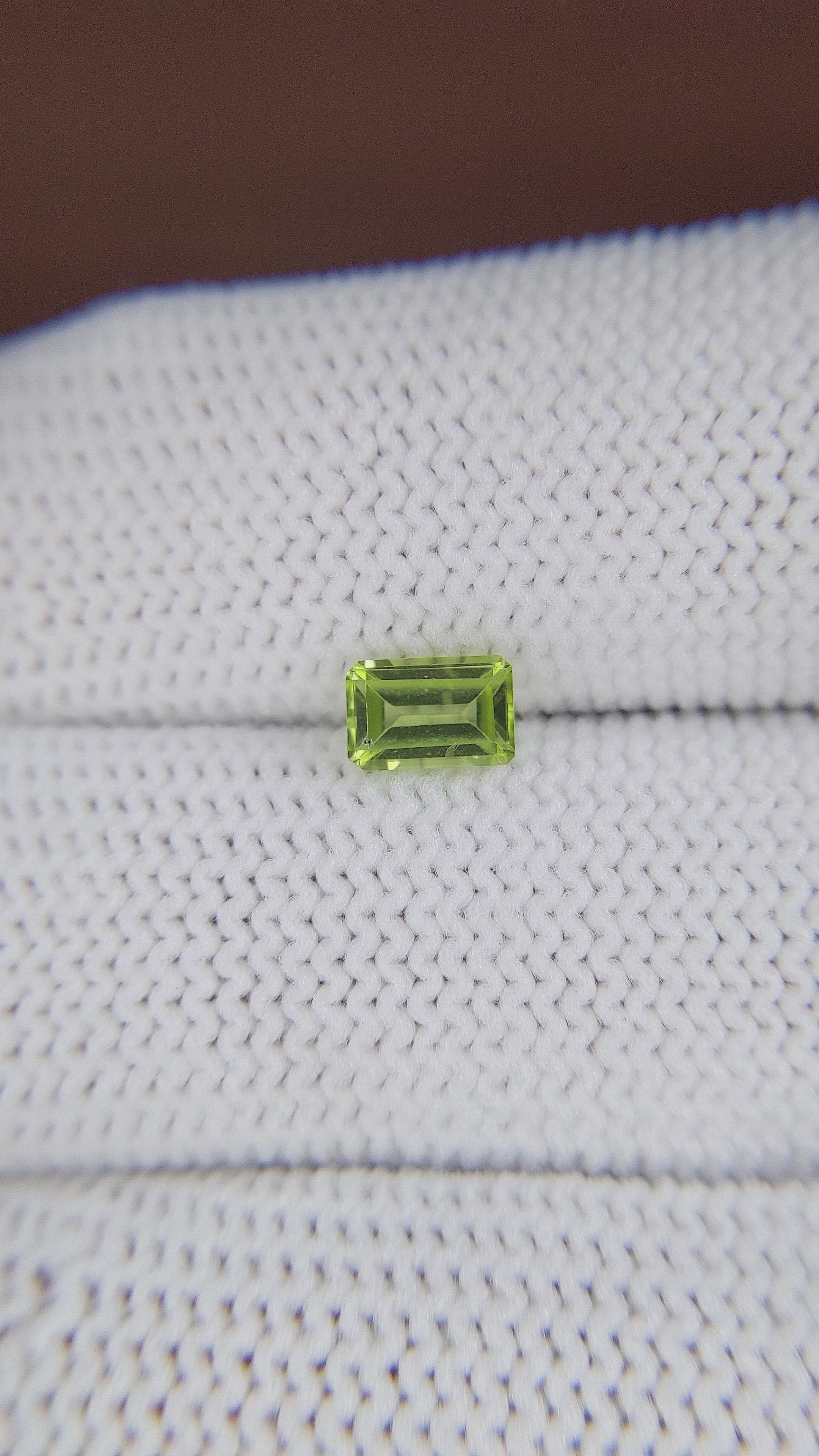 0.68 Ct. Peridot from Ceylon (Sri Lanka) Size Video